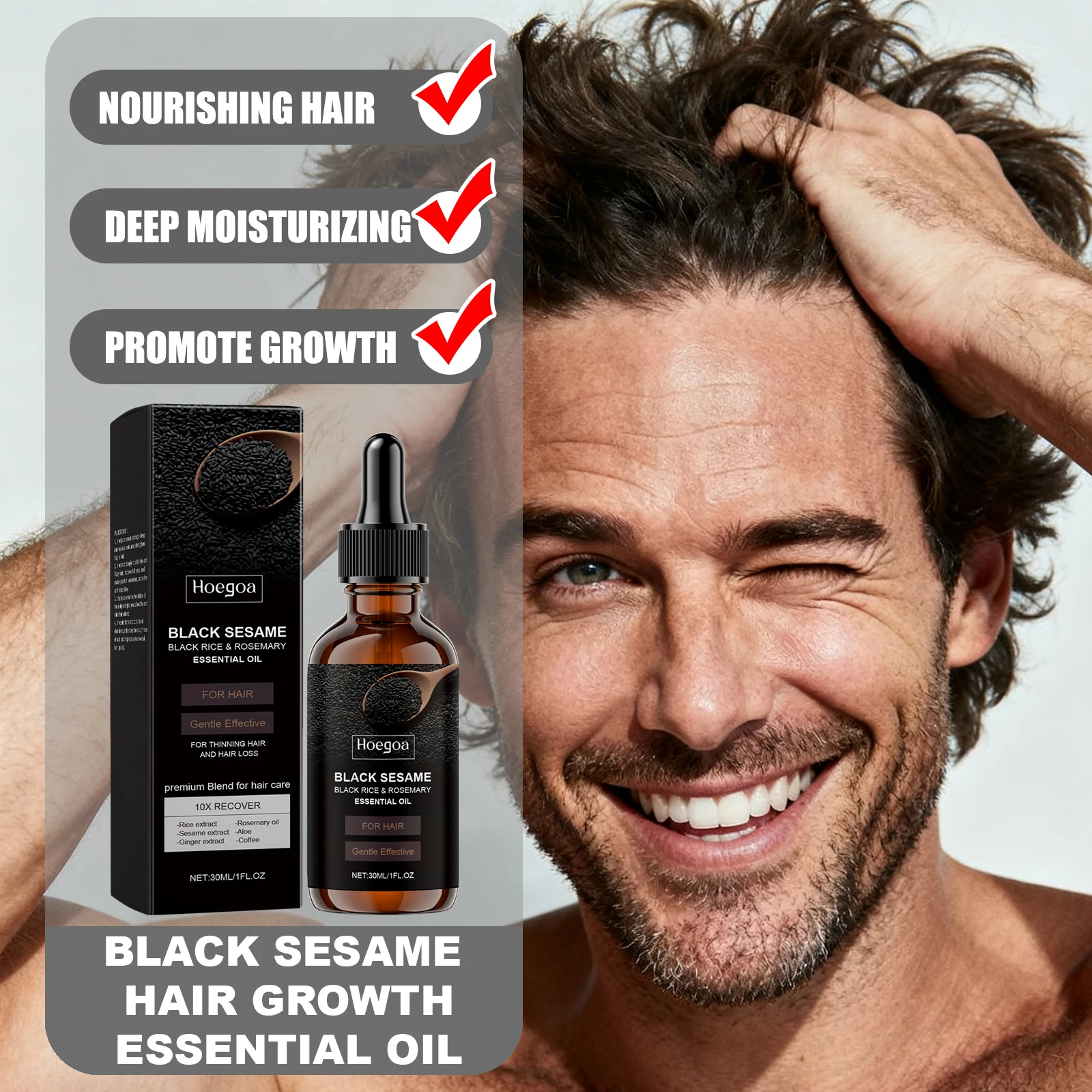 HOEGOA Black Sesame Thicken Hair Essential Oil Deeply Nourishing Scalp Keep Hair Healthy Improve Hair Texture
HOEGOA Black Sesame Thicken Hair Essential Oil Deeply Nourishing Scalp Keep Hair Healthy Improve Hair Texture