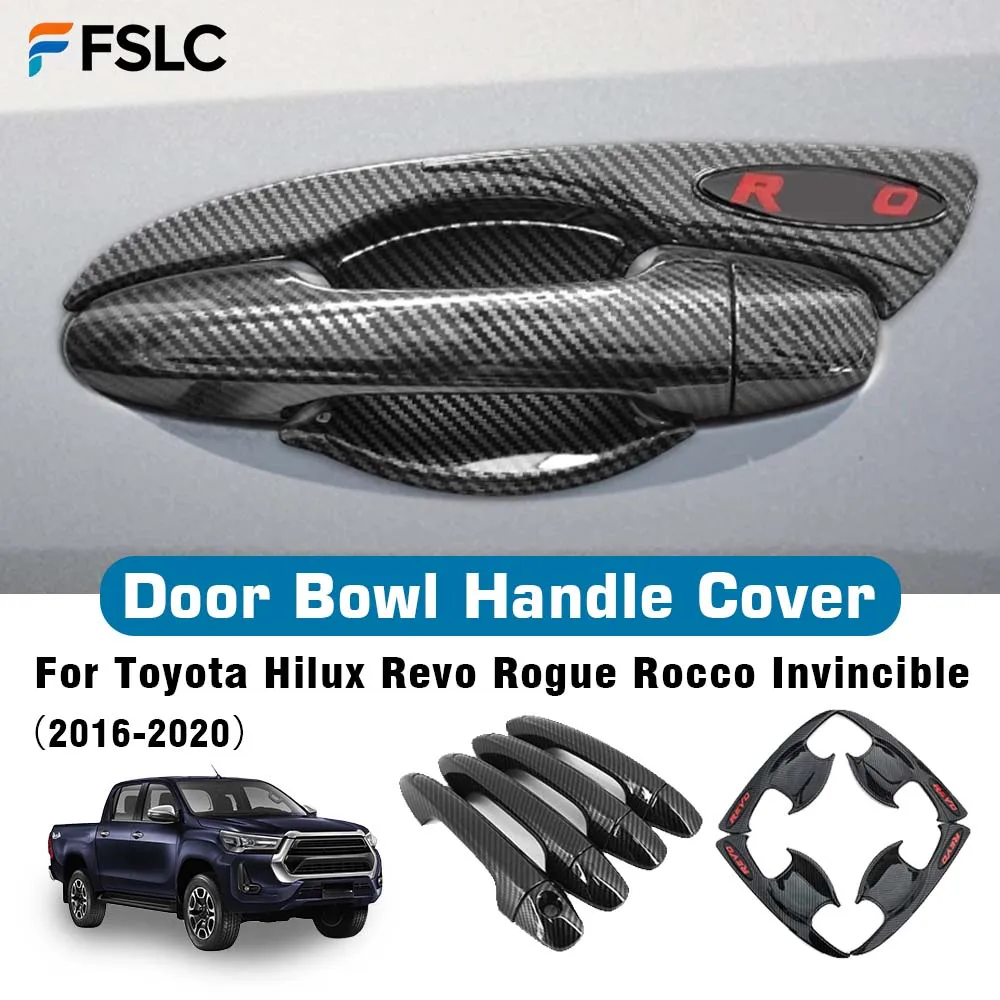 Car Decoration Door Bowl Handle Cover For Toyota Hilux Revo Rogue Rocco Invincible 2016-2020 Carbon Fiber Cars Accessories
Car Decoration Door Bowl Handle Cover For Toyota Hilux Revo Rogue Rocco Invincible 2016-2020 Carbon Fiber Cars Accessories