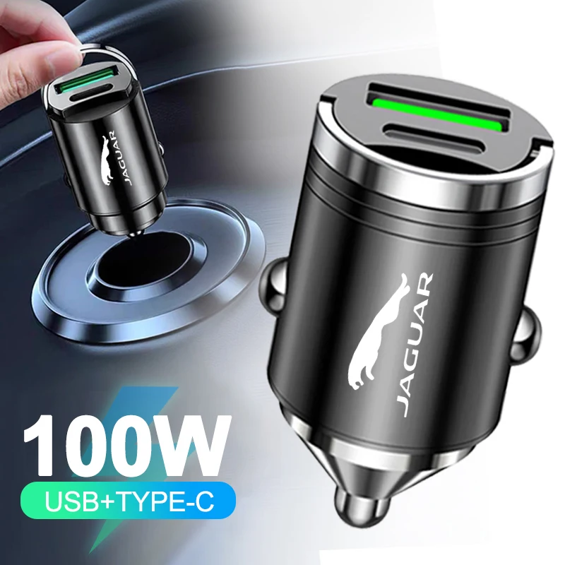 100W USB+Type C Car Charger Fast Charging Mini Pull Ring Car Charger For Jaguar XF XJ XE XK S-Type F-Type X-Type I-Pace E-Pace
100W USB+Type C Car Charger Fast Charging Mini Pull Ring Car Charger For Jaguar XF XJ XE XK S-Type F-Type X-Type I-Pace E-Pace