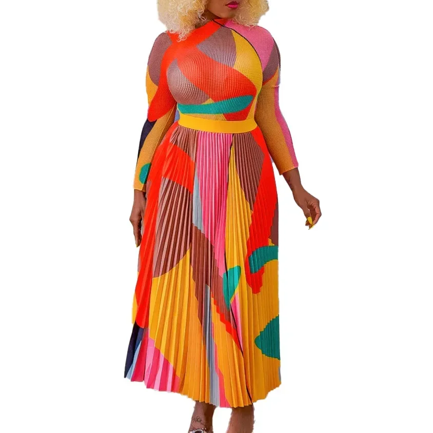 African Clothes for Women Autumn Elegant African Long Sleeve O-neck Polyester Top Skirt 2 Piece Matching Sets African Clothing
African Clothes for Women Autumn Elegant African Long Sleeve O-neck Polyester Top Skirt 2 Piece Matching Sets African Clothing