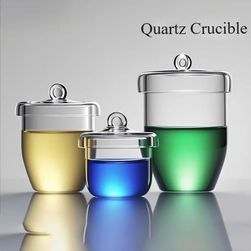 High temperature resistant quartz crucible, transparent quartz glass crucible with lid, quartz cup for experiments
High temperature resistant quartz crucible, transparent quartz glass crucible with lid, quartz cup for experiments