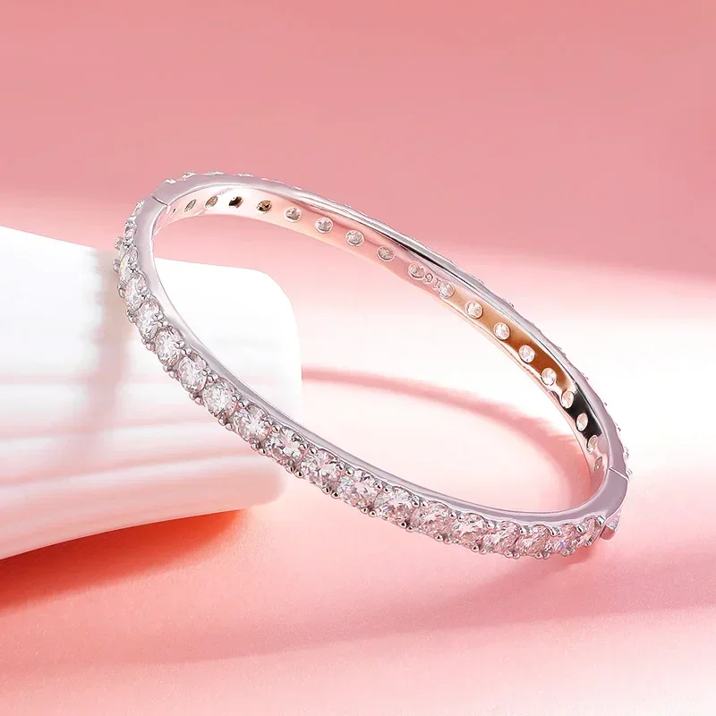 new 4MM D VVS1 Moissanite Bangles For Women GRA Certified S925 Silver 18k White Gold Plated Diamond Bracelet Christmas Gifts
new 4MM D VVS1 Moissanite Bangles For Women GRA Certified S925 Silver 18k White Gold Plated Diamond Bracelet Christmas Gifts