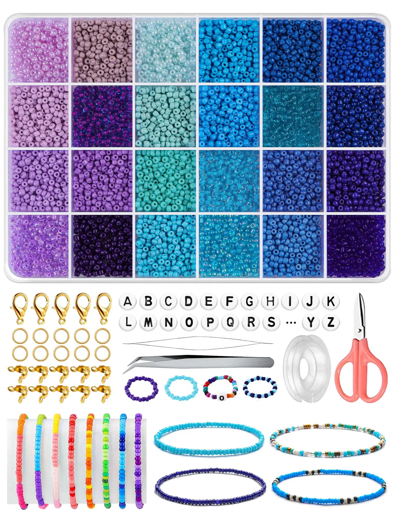 24 Grid Rice Bead Set Box Colorful Unique Loose Beads Handmade DIY Jewelry Bracelet Earrings Accessories Materials
24 Grid Rice Bead Set Box Colorful Unique Loose Beads Handmade DIY Jewelry Bracelet Earrings Accessories Materials