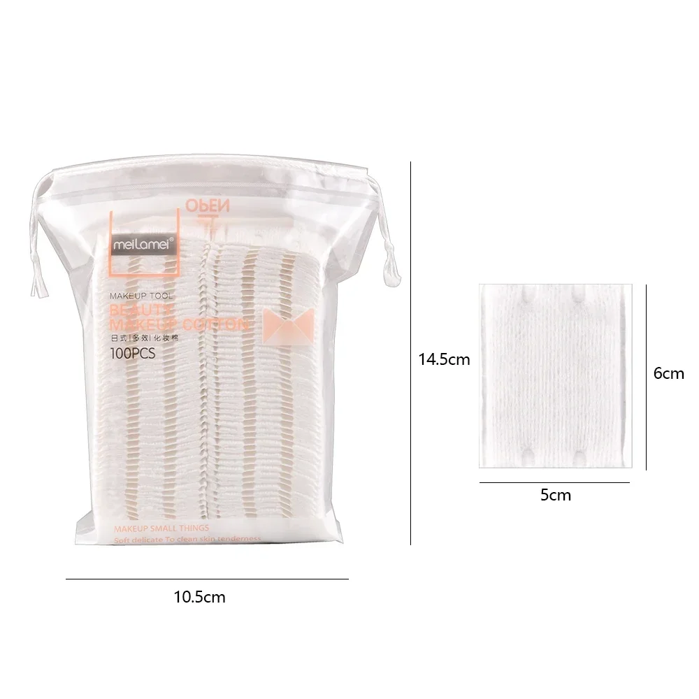 100pcs 3 Layer Double Side Makeup Cotton Pads Sealed Cotton Puff Nail Art Travel Package Cosmetic Remove Cotton Pads With Bag
100pcs 3 Layer Double Side Makeup Cotton Pads Sealed Cotton Puff Nail Art Travel Package Cosmetic Remove Cotton Pads With Bag