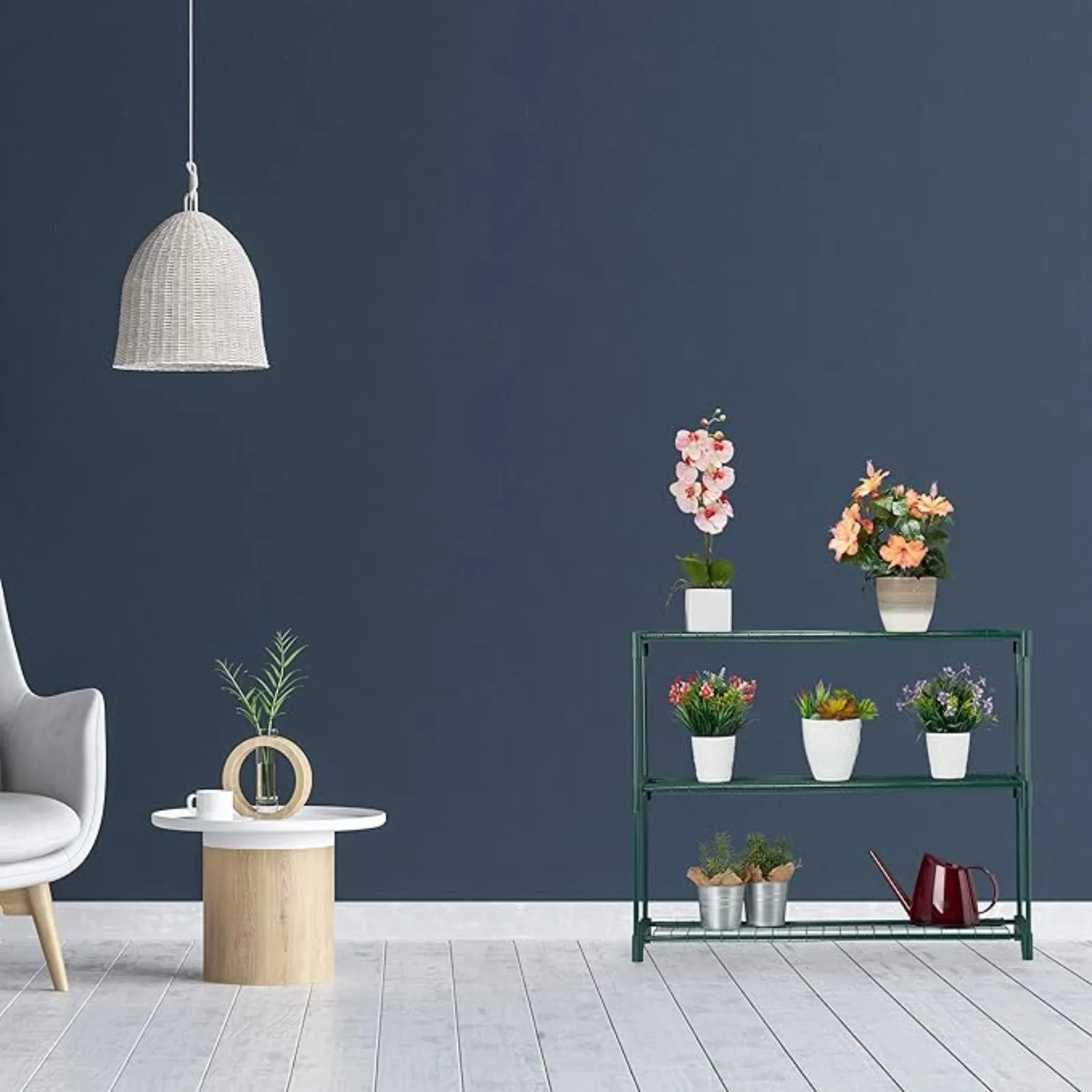 Relaxdays Plant Stand, 3 Tiers, Storage or lower Pots, Indoor, Iron & Plastic, H x W x D 74.5 x 91 x 28.5, Green, Steel, 74.5 x
Relaxdays Plant Stand, 3 Tiers, Storage or lower Pots, Indoor, Iron & Plastic, H x W x D 74.5 x 91 x 28.5, Green, Steel, 74.5 x