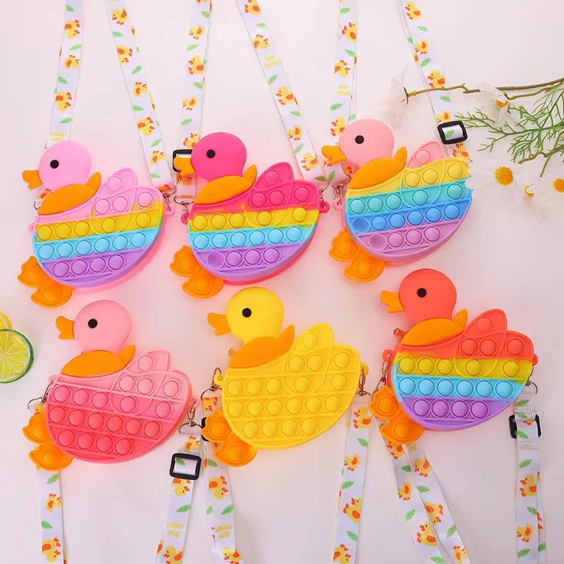 2026 Rianbow Duck Cross Bag Fidget Toy for Little Girls Christmas Gift Push Bubble Stress Relief Sensory Squeeze Toys Coin Purse
2026 Rianbow Duck Cross Bag Fidget Toy for Little Girls Christmas Gift Push Bubble Stress Relief Sensory Squeeze Toys Coin Purse