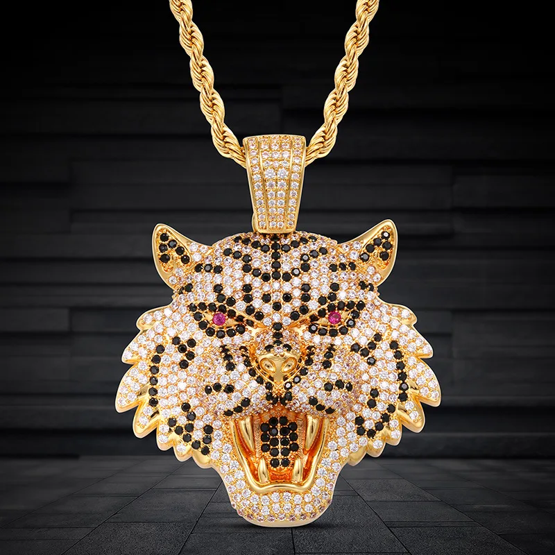 Full Diamond Tiger Head Necklace Leopard Pattern Pendant Hip Hop Punk Unisex Rapper Outfit Nightclub Accessory Beast Theme Gift
Full Diamond Tiger Head Necklace Leopard Pattern Pendant Hip Hop Punk Unisex Rapper Outfit Nightclub Accessory Beast Theme Gift