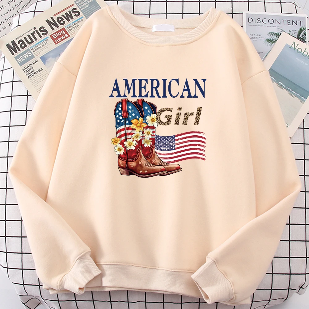 American Girl Flower Boots Print Women Pullovers Fashion Hip Hop Sweatshirt Loose Casual Sweatshirts Autumn Fleece Woman Top
American Girl Flower Boots Print Women Pullovers Fashion Hip Hop Sweatshirt Loose Casual Sweatshirts Autumn Fleece Woman Top