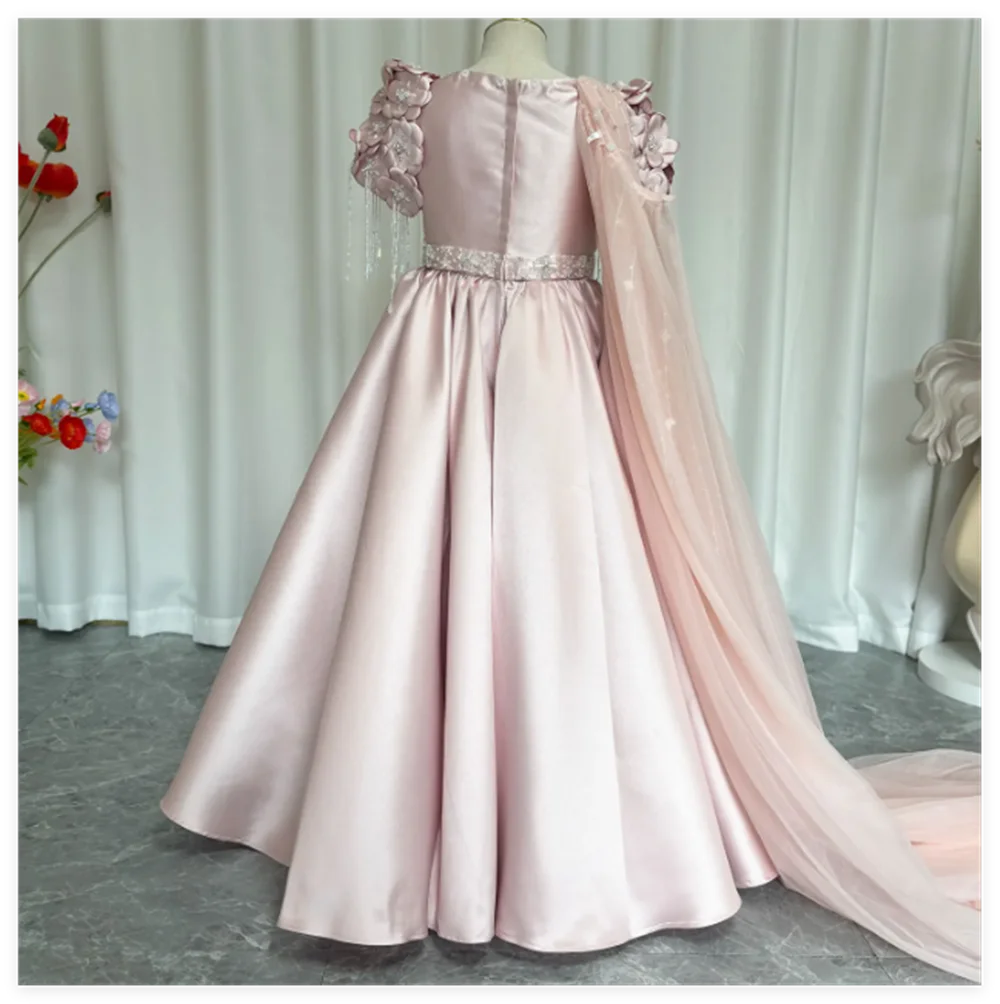 Flower Girl Dress Beading Pearls with Cape Princess Kids Arab Gown for Wedding Birthday Evening Party Show
Flower Girl Dress Beading Pearls with Cape Princess Kids Arab Gown for Wedding Birthday Evening Party Show