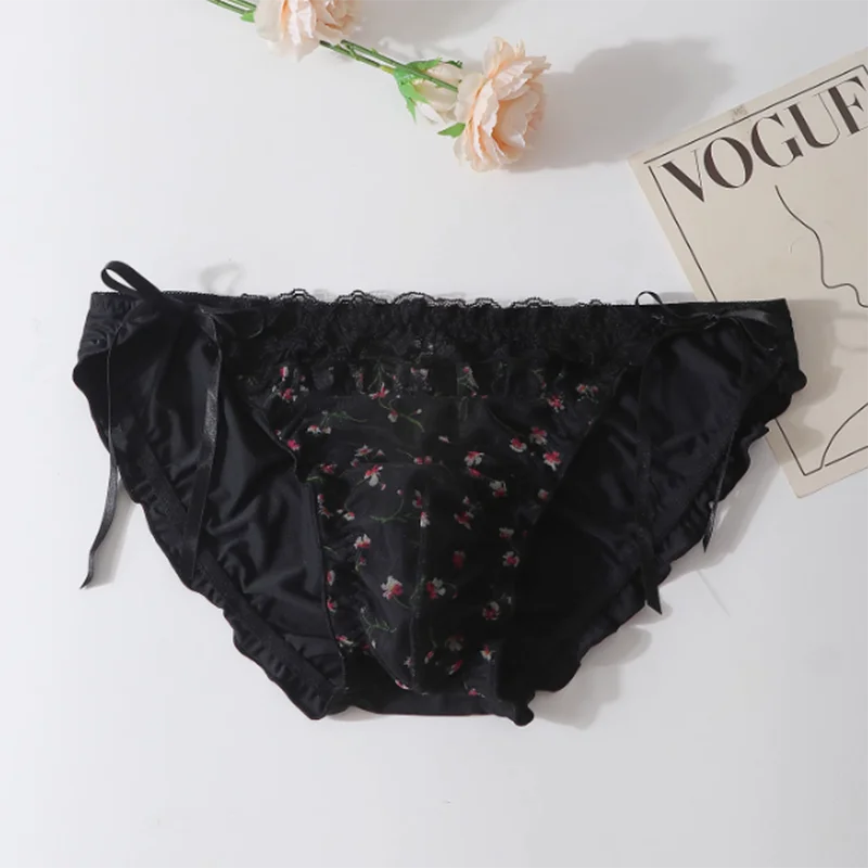 Sexy Men's Lace Flower Print Briefs Cross-dressing Japanese Style Broken Sissy Sweet Cute Ruffles Panties Intimates Underwear
Sexy Men's Lace Flower Print Briefs Cross-dressing Japanese Style Broken Sissy Sweet Cute Ruffles Panties Intimates Underwear