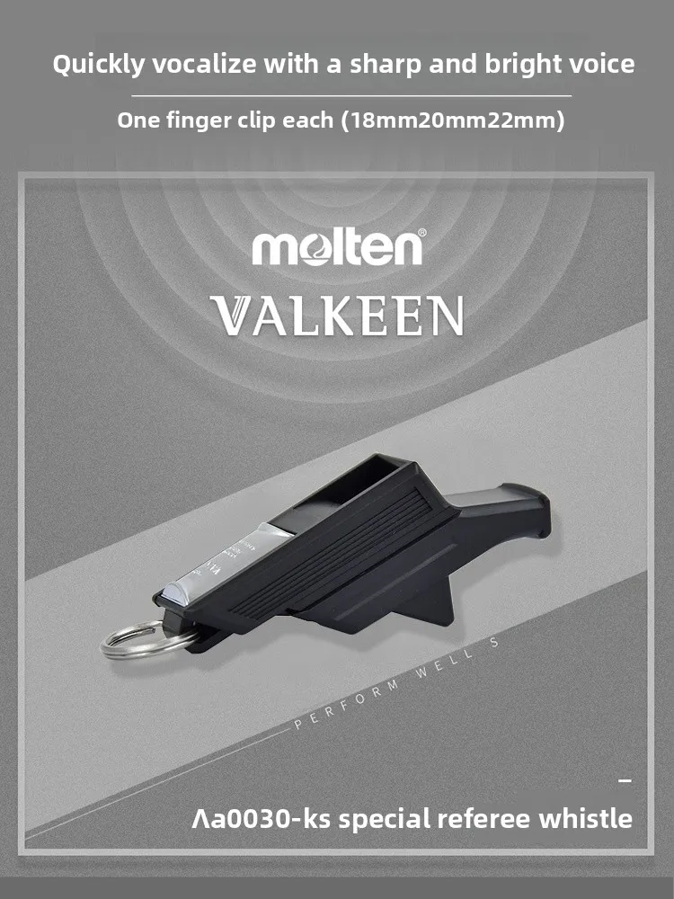 Профессиональный высокочастотный свисток Molten для футбольных тренировок и судейства RA0030KS, товары для спортивных фанатов
Профессиональный высокочастотный свисток Molten для футбольных тренировок и судейства RA0030KS, товары для спортивных фанатов