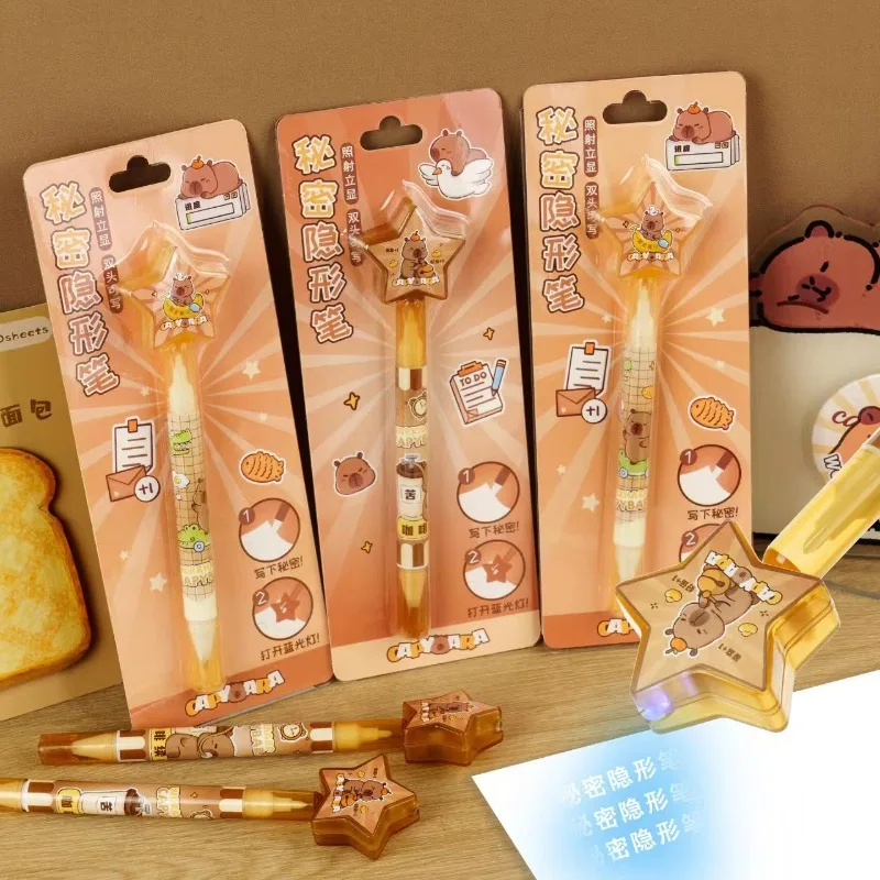 2Pcs Cartoon Capybara Luminous Light Invisible Pen Magic UV Light Pen Secret Learning Magic Pen for Kids Party Favors Ideas
2Pcs Cartoon Capybara Luminous Light Invisible Pen Magic UV Light Pen Secret Learning Magic Pen for Kids Party Favors Ideas