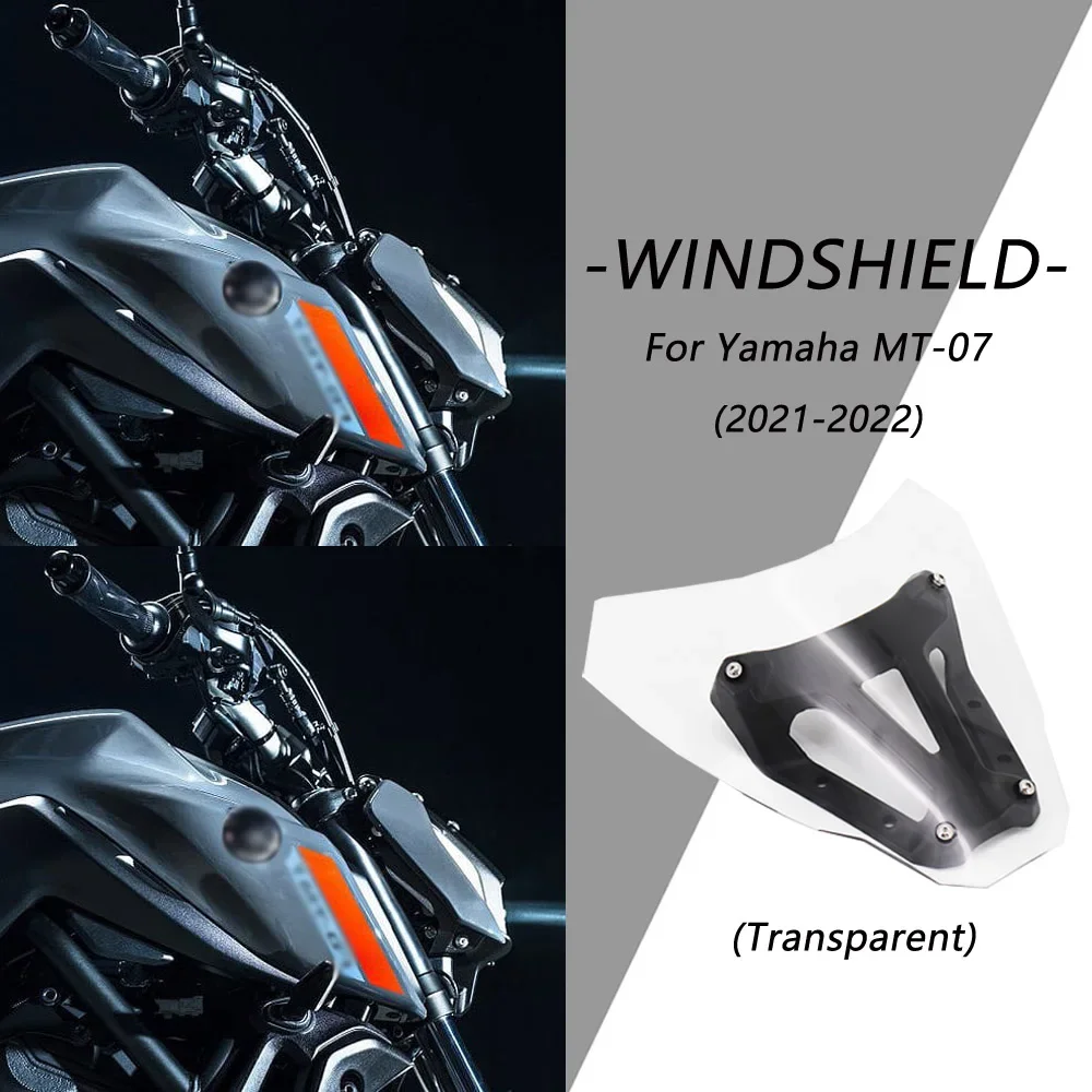 New For Yamaha MT-07 2021 2022 Motorcycles Accessories Windshield Windscreen Air Wind Deflector + bracket MT07 MT 07 mt07
New For Yamaha MT-07 2021 2022 Motorcycles Accessories Windshield Windscreen Air Wind Deflector + bracket MT07 MT 07 mt07