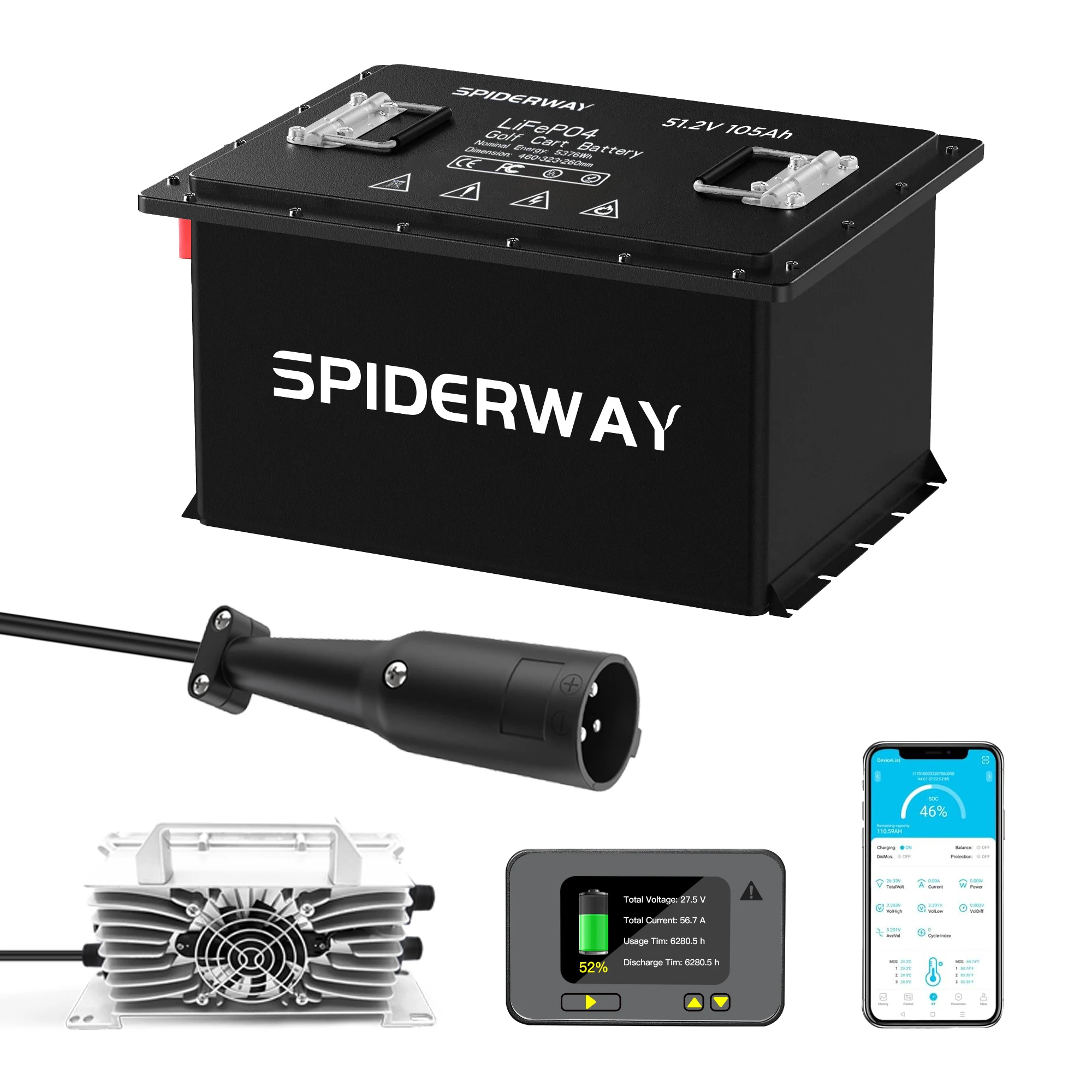 48 В 105 Ач LiFePO4 аккумулятор для гольф-кара с Bluetooth аккумулятором для монитора зарядного устройства для гольф-кара DS,Precedent, Tempo, Onward CarryALL
48 В 105 Ач LiFePO4 аккумулятор для гольф-кара с Bluetooth аккумулятором для монитора зарядного устройства для гольф-кара DS,Precedent, Tempo, Onward CarryALL