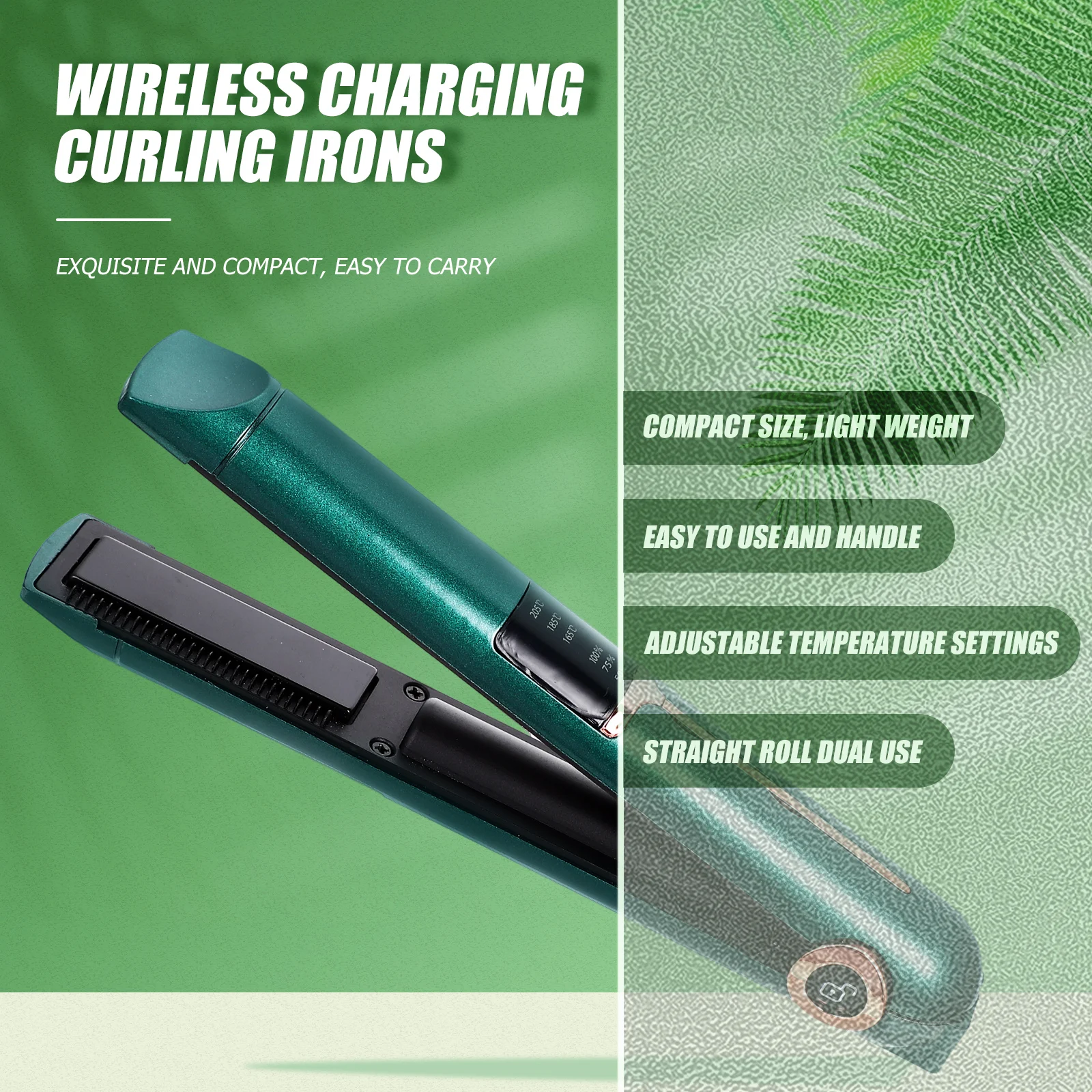 Wireless Hair Curler Cordless Portable Hairstyling Tool USB Rechargeable Compact Travel Size Adjustable Temperature for Women
Wireless Hair Curler Cordless Portable Hairstyling Tool USB Rechargeable Compact Travel Size Adjustable Temperature for Women