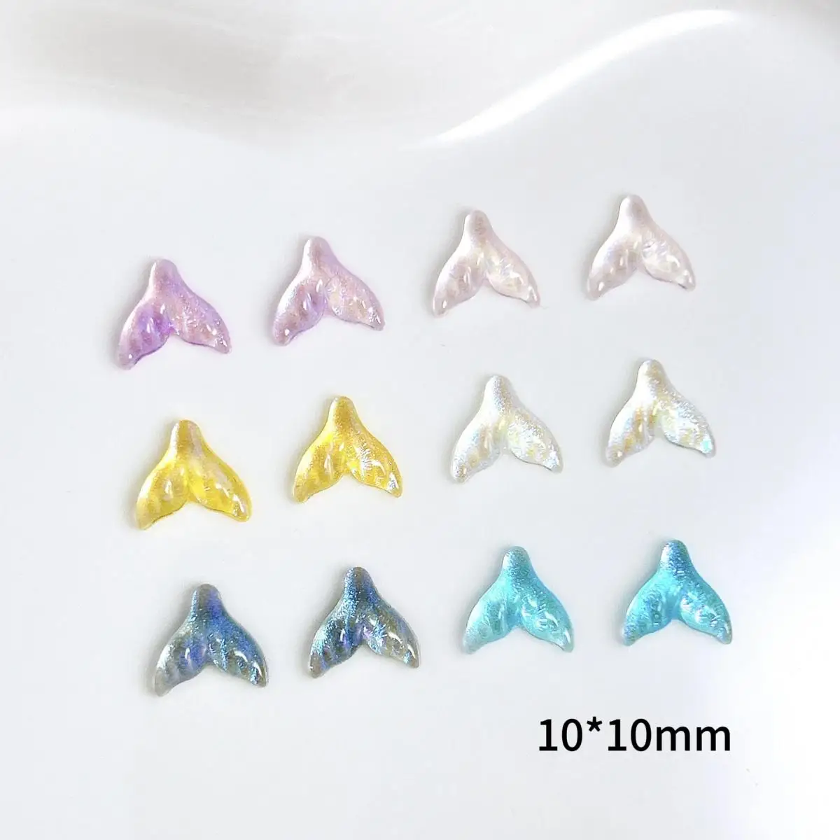 50PCS 3D Resin Exquisite Sparkling Fish Tail Nail Art Decoration Cute Cartoon Fish Tail Nail Charms Supplies For Manicure DIY
50PCS 3D Resin Exquisite Sparkling Fish Tail Nail Art Decoration Cute Cartoon Fish Tail Nail Charms Supplies For Manicure DIY