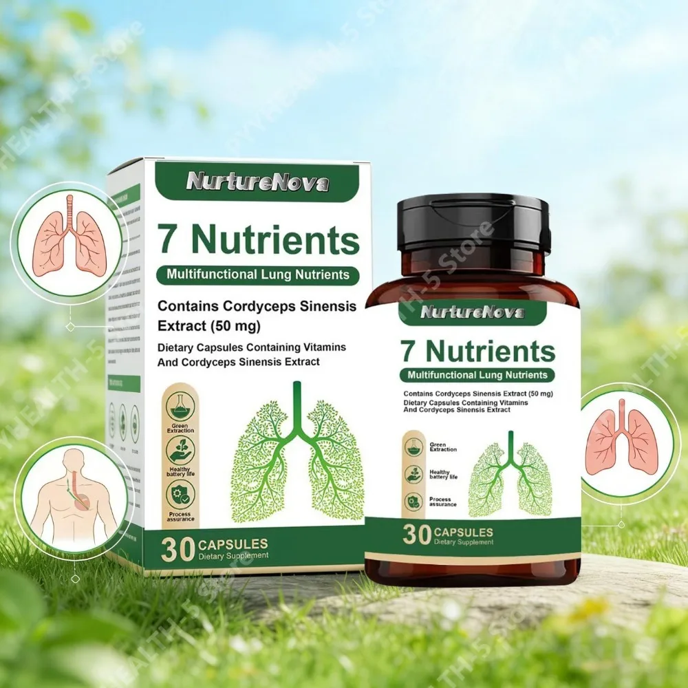Multifunctional Lung Nutrients Capsules with 50 Mg Cordyceps Sinensis Extract and Vitamins, Daily Wellness Support, 30 Capsules
Multifunctional Lung Nutrients Capsules with 50 Mg Cordyceps Sinensis Extract and Vitamins, Daily Wellness Support, 30 Capsules