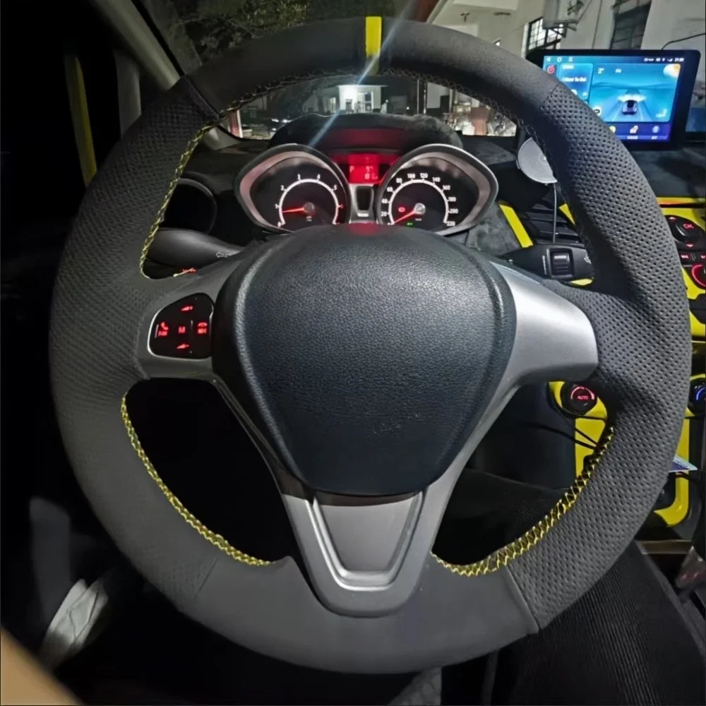 Custom Car Steering Wheel Braid Cover Soft 100% Fit For Ford Fiesta 2008-2017 EcoSport 2014-2017 Car Products Steering Wrap
Custom Car Steering Wheel Braid Cover Soft 100% Fit For Ford Fiesta 2008-2017 EcoSport 2014-2017 Car Products Steering Wrap