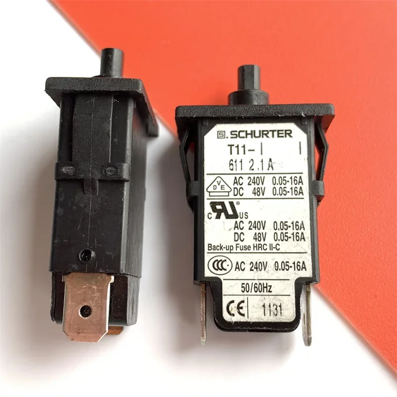 T11-611-2A T11-611-2.1A imported SCHURTER circuit breaker, overload protector T11-611 2A 2.1A genuine NEW
T11-611-2A T11-611-2.1A imported SCHURTER circuit breaker, overload protector T11-611 2A 2.1A genuine NEW