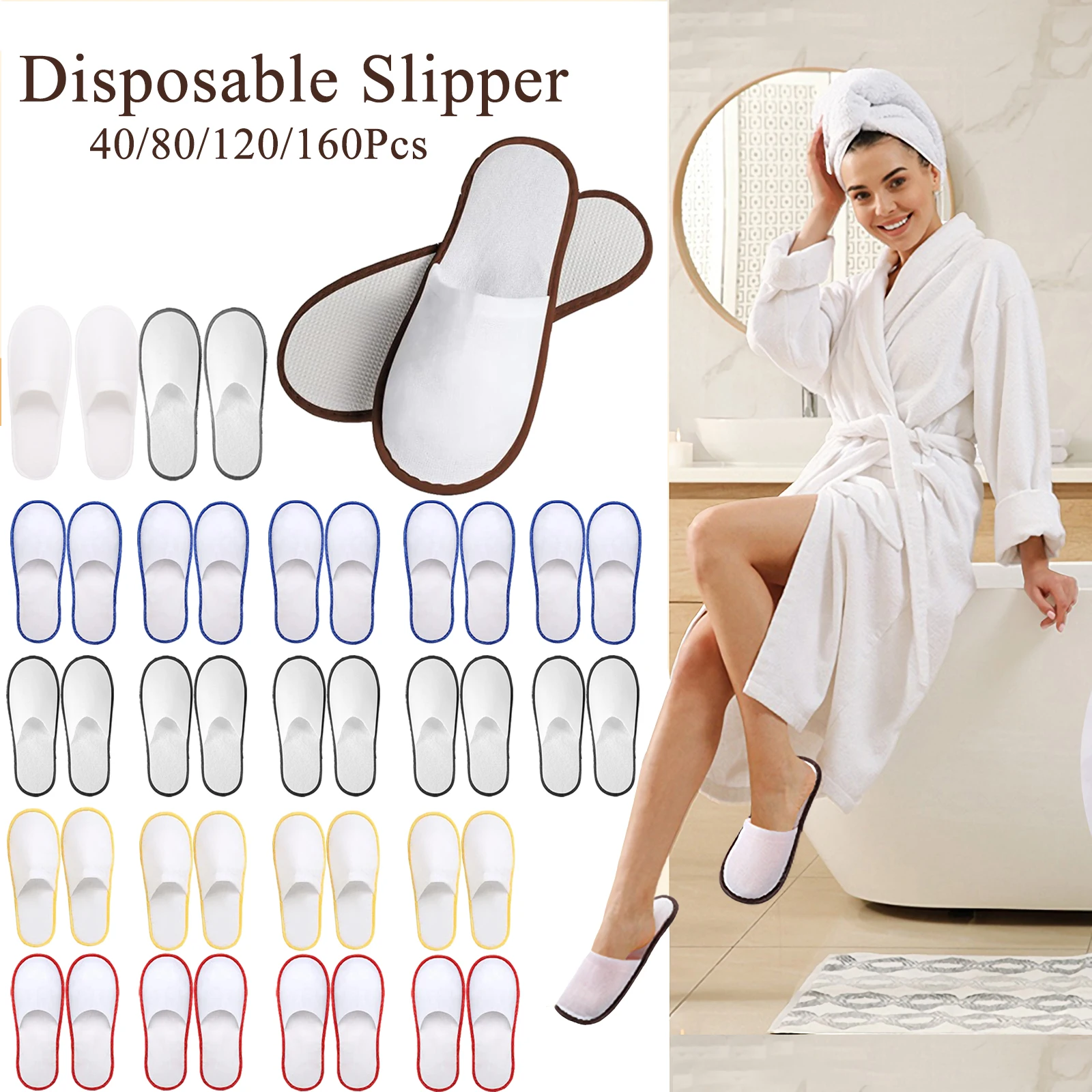 40-160 Pairs Disposable Slippers for Guests Hotel Spa House Home Slippers for Women and Men Wedding Travel Party
40-160 Pairs Disposable Slippers for Guests Hotel Spa House Home Slippers for Women and Men Wedding Travel Party