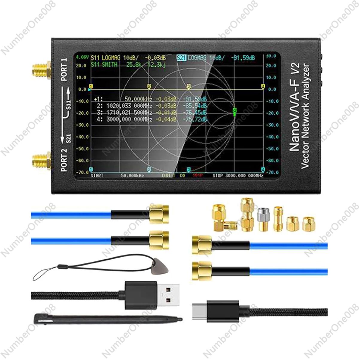 Векторный анализатор сети NanoVNA-F V2, анализатор антенны 50 кгц-3 ГГц, кв УВЧ, ВЧ, с параметрами 5000 мАч
Векторный анализатор сети NanoVNA-F V2, анализатор антенны 50 кгц-3 ГГц, кв УВЧ, ВЧ, с параметрами 5000 мАч