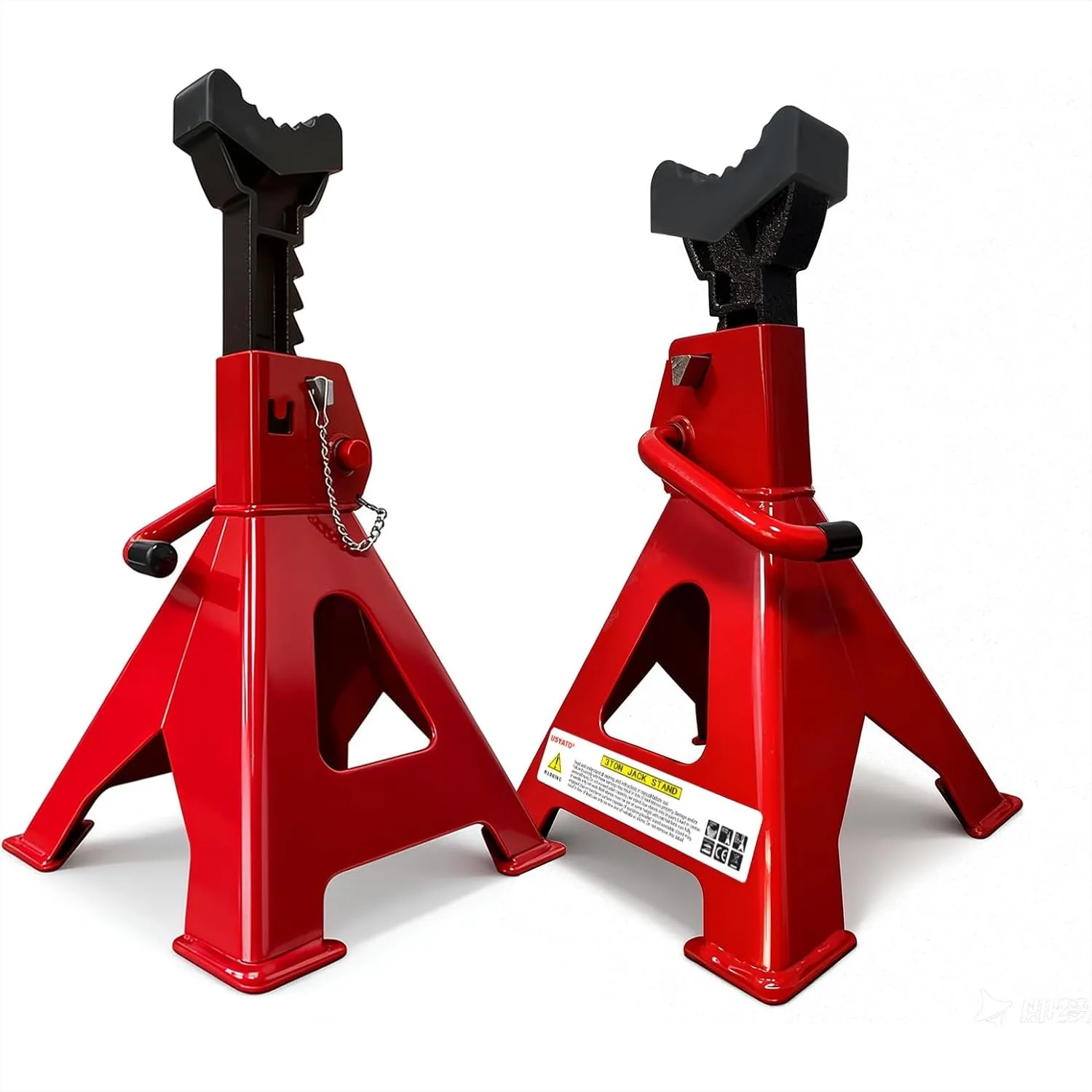 3 Ton Jack Stands (6,600 lbs) - Heavy Duty Car Jack Stand with Double Pin Locking, Adjustable 11.22"-16.54" Height, Extra Rubber
3 Ton Jack Stands (6,600 lbs) - Heavy Duty Car Jack Stand with Double Pin Locking, Adjustable 11.22"-16.54" Height, Extra Rubber