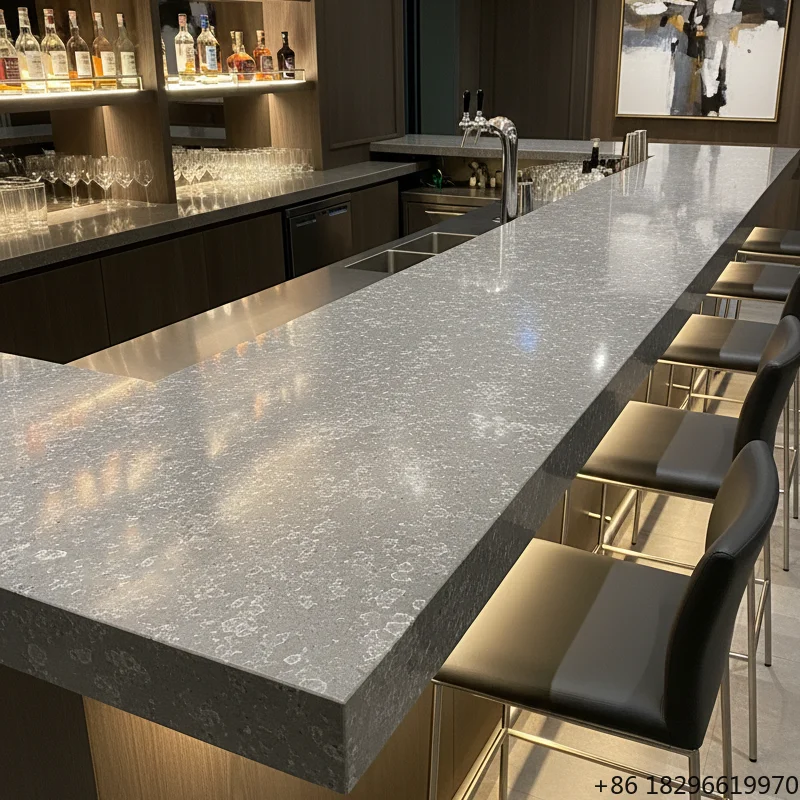 Premium Artificial Stone Quartz Countertop Concrete Grey for Kitchen Vanity Bar Home Hotel
Premium Artificial Stone Quartz Countertop Concrete Grey for Kitchen Vanity Bar Home Hotel