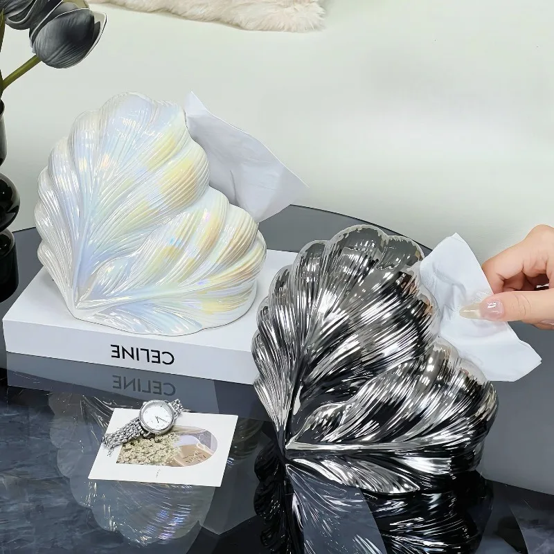 Exquisite Luxury Feather-shaped Tissue Box Napkin Holder Modern Home Decor Desktop Paper Towel Storage Organizer Ceramic Crafts
Exquisite Luxury Feather-shaped Tissue Box Napkin Holder Modern Home Decor Desktop Paper Towel Storage Organizer Ceramic Crafts