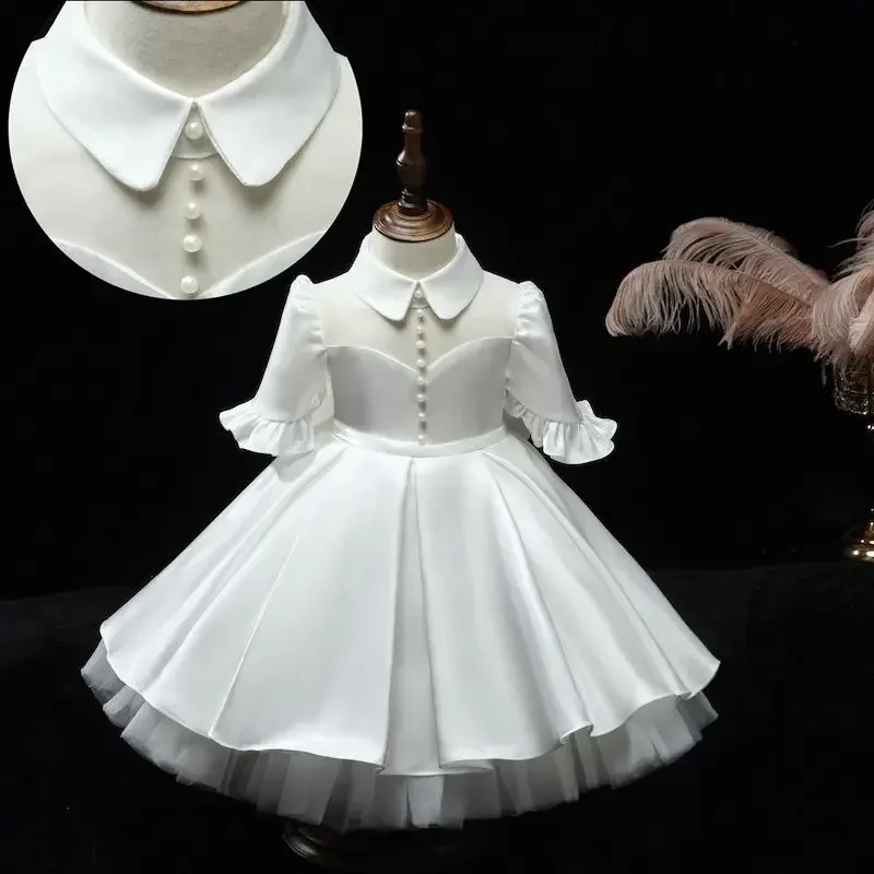 2025 Christening Dress for Girls Children Elegant Beading Satin Party Dresses Infant Girl Bridesmaid Clothes Kids Ball Gowns
2025 Christening Dress for Girls Children Elegant Beading Satin Party Dresses Infant Girl Bridesmaid Clothes Kids Ball Gowns