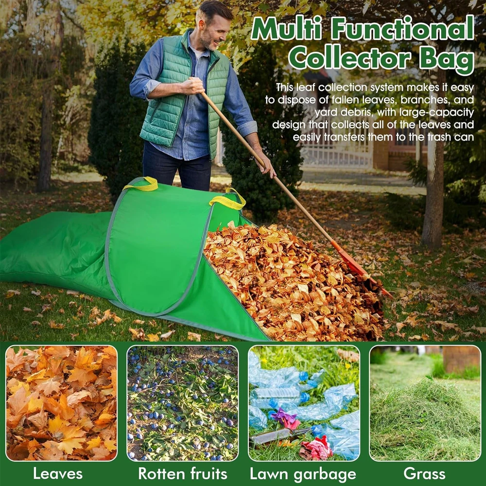 Foldable Lawn and Leaf Bags for Leaf Collection, Reusable Leaf Collector Bag for Leaves, Grass and Lawn Trash
Foldable Lawn and Leaf Bags for Leaf Collection, Reusable Leaf Collector Bag for Leaves, Grass and Lawn Trash