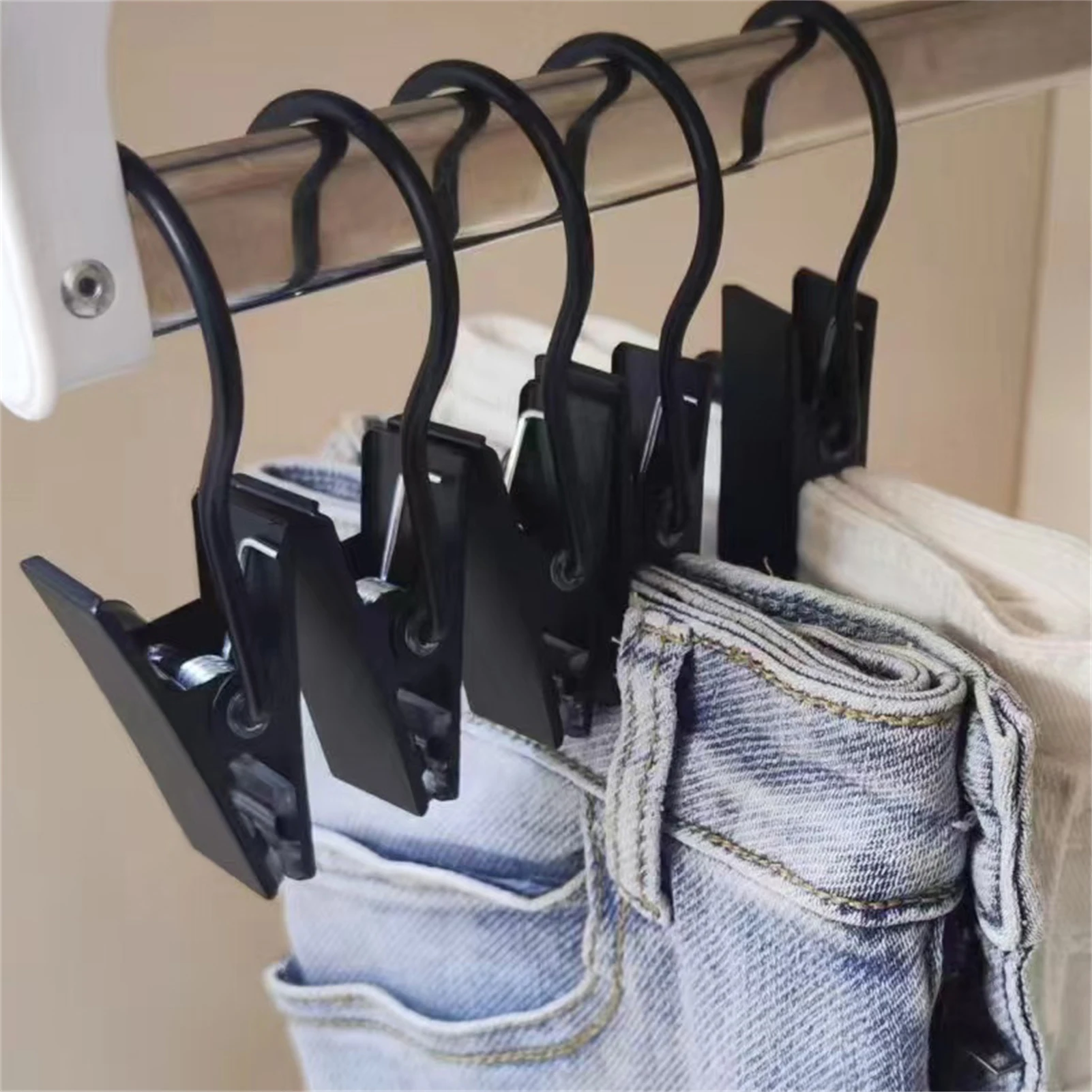 5pcs Traceless Clothesline Stainless Steel Durable Anti Slip Clothesline Clip Multifunctional Clothing Storage Hook Laundry Tool
5pcs Traceless Clothesline Stainless Steel Durable Anti Slip Clothesline Clip Multifunctional Clothing Storage Hook Laundry Tool