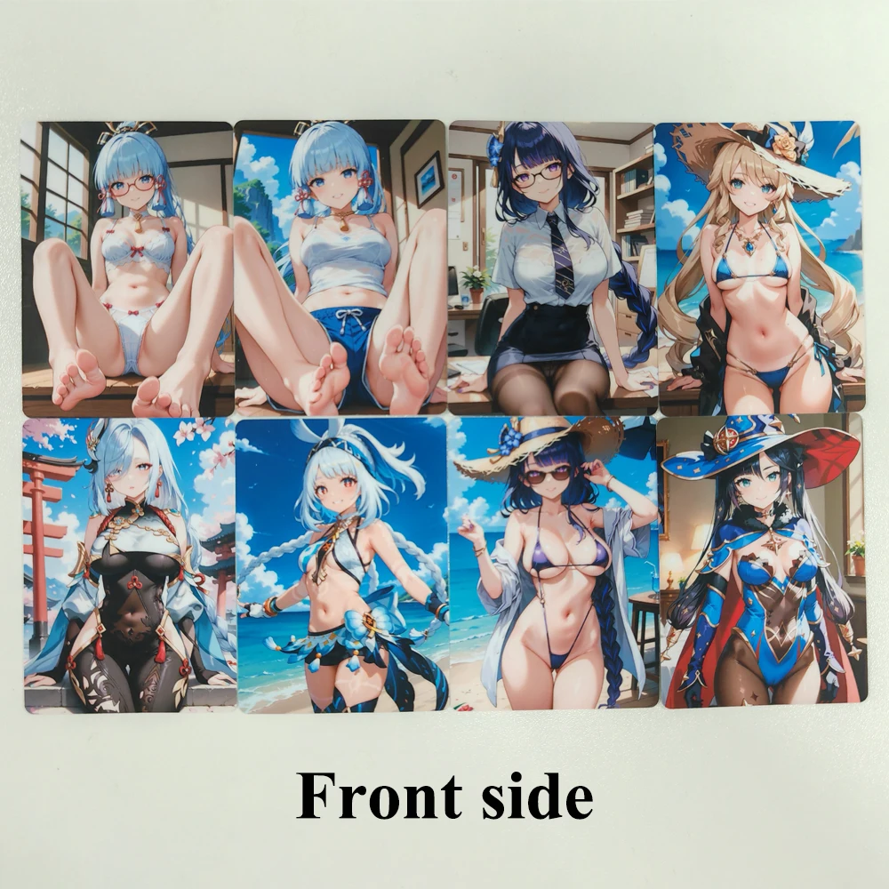8PCS Sexy Cards Genshin Impact Adult Nude Mosaic-free Cards Double Sided Shenhe Mona Kamisato Ayaka 18+ Game Collection Card 
8PCS Sexy Cards Genshin Impact Adult Nude Mosaic-free Cards Double Sided Shenhe Mona Kamisato Ayaka 18+ Game Collection Card