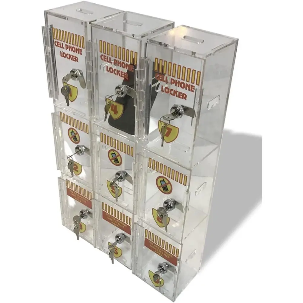 3-Piece Wall-Mounted Acrylic Cell Phone Locker Set
3-Piece Wall-Mounted Acrylic Cell Phone Locker Set
