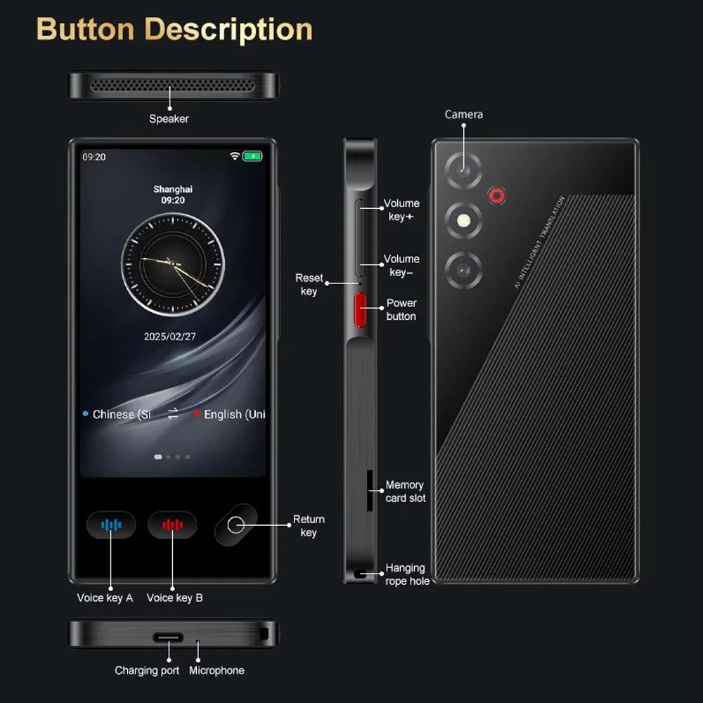 S35 Smart Voice Translator 148 Languages Group Translation Currency Conversion
S35 Smart Voice Translator 148 Languages Group Translation Currency Conversion