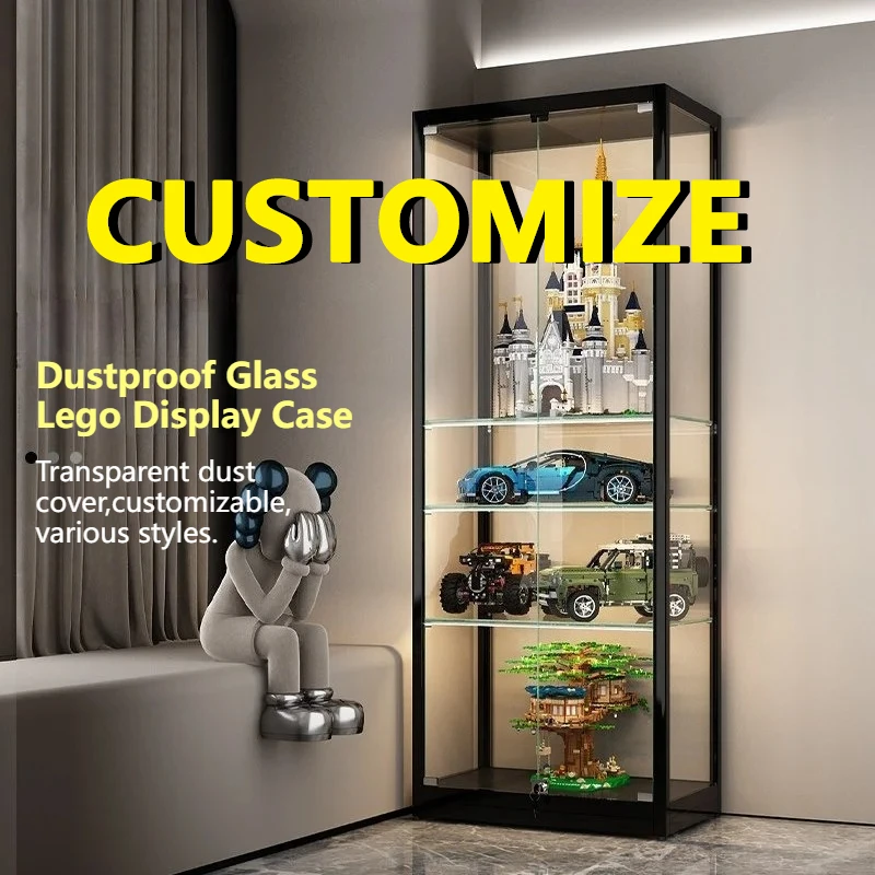 Any Size Custom Lego Figure Display Cabinet Dustproof Tempered Glass LED Light Adjustable Shelf Multi Color Hardware Living Room
Any Size Custom Lego Figure Display Cabinet Dustproof Tempered Glass LED Light Adjustable Shelf Multi Color Hardware Living Room