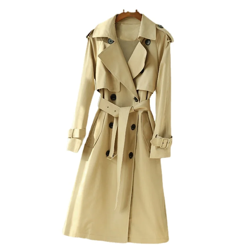 Plus size women's fat sister spring and autumn new British windbreaker women's mid-length over-the-knee coat coat
Plus size women's fat sister spring and autumn new British windbreaker women's mid-length over-the-knee coat coat