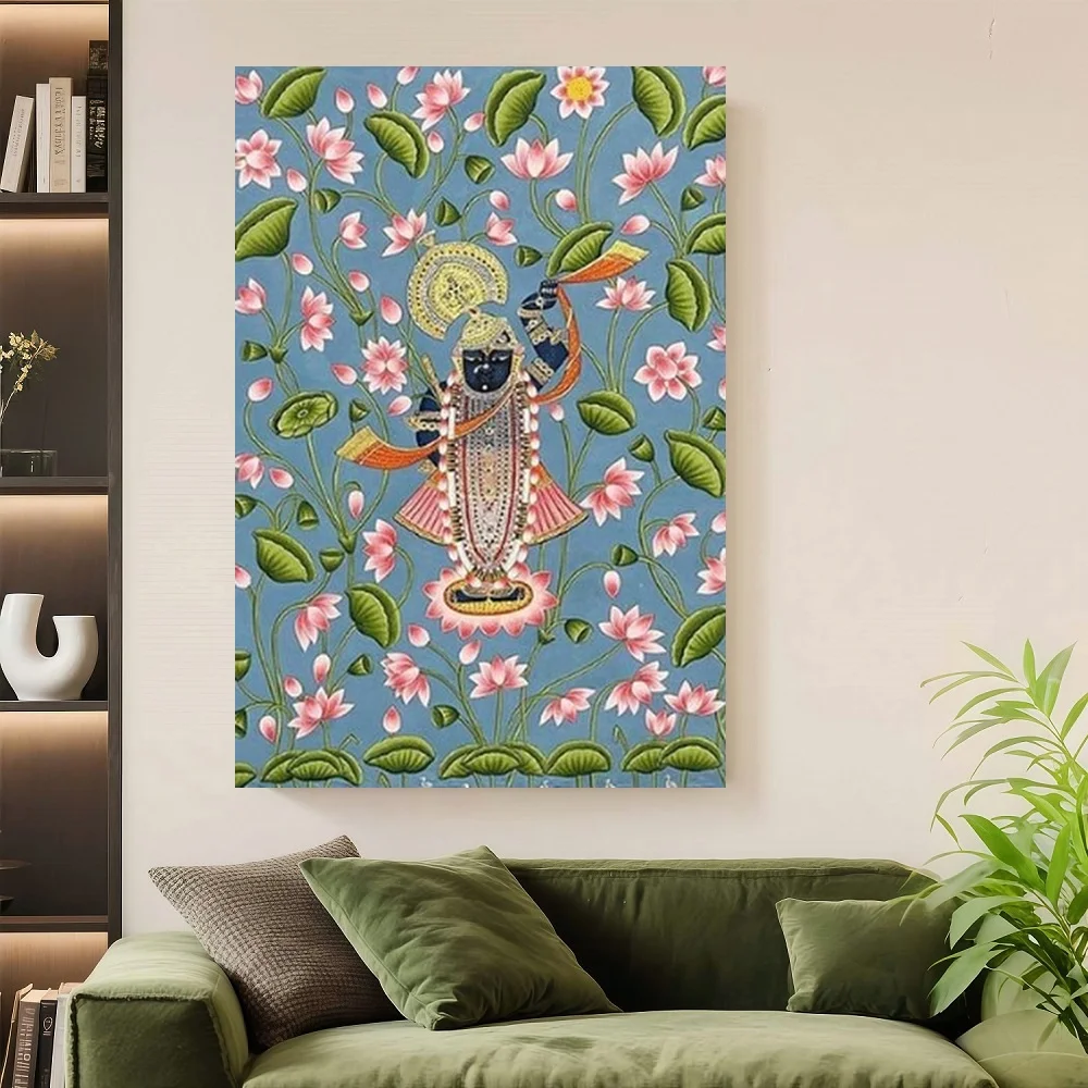 Framed Canvas Poster Print Wall Art 1pc Canvas Poster Wall Art - Shreenath Ji Pichwai Painting On Cloth, Pichwai Art, Vibrant Fl
Framed Canvas Poster Print Wall Art 1pc Canvas Poster Wall Art - Shreenath Ji Pichwai Painting On Cloth, Pichwai Art, Vibrant Fl