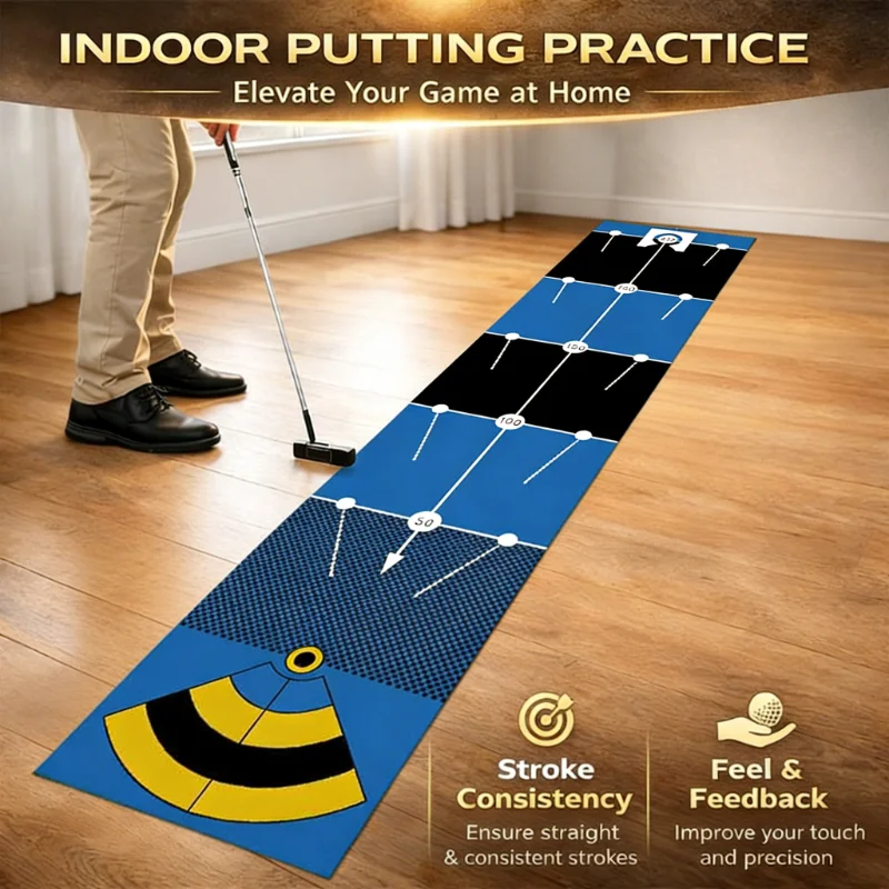 Premium Quality Indoor Golf Putting Mat for Golf Exercise Green Mat for Home Office Gym Recreation Center Backyard Practice Use
Premium Quality Indoor Golf Putting Mat for Golf Exercise Green Mat for Home Office Gym Recreation Center Backyard Practice Use