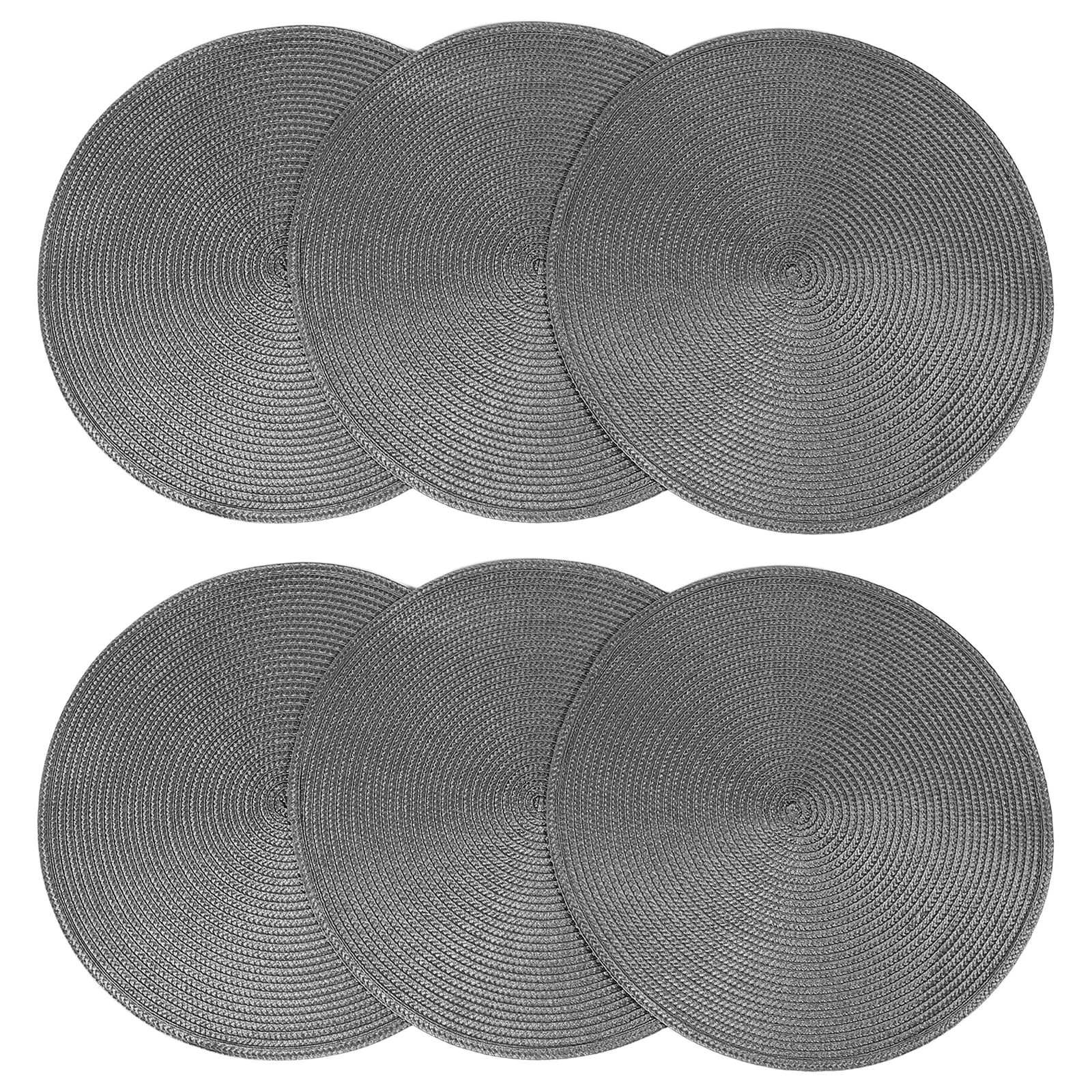 6pcs Round PP Table Mats American Style 38cm Heat Resistant Placemats Easy Clean Non Slip Dinner Mats for Home Dining Kitchen
6pcs Round PP Table Mats American Style 38cm Heat Resistant Placemats Easy Clean Non Slip Dinner Mats for Home Dining Kitchen