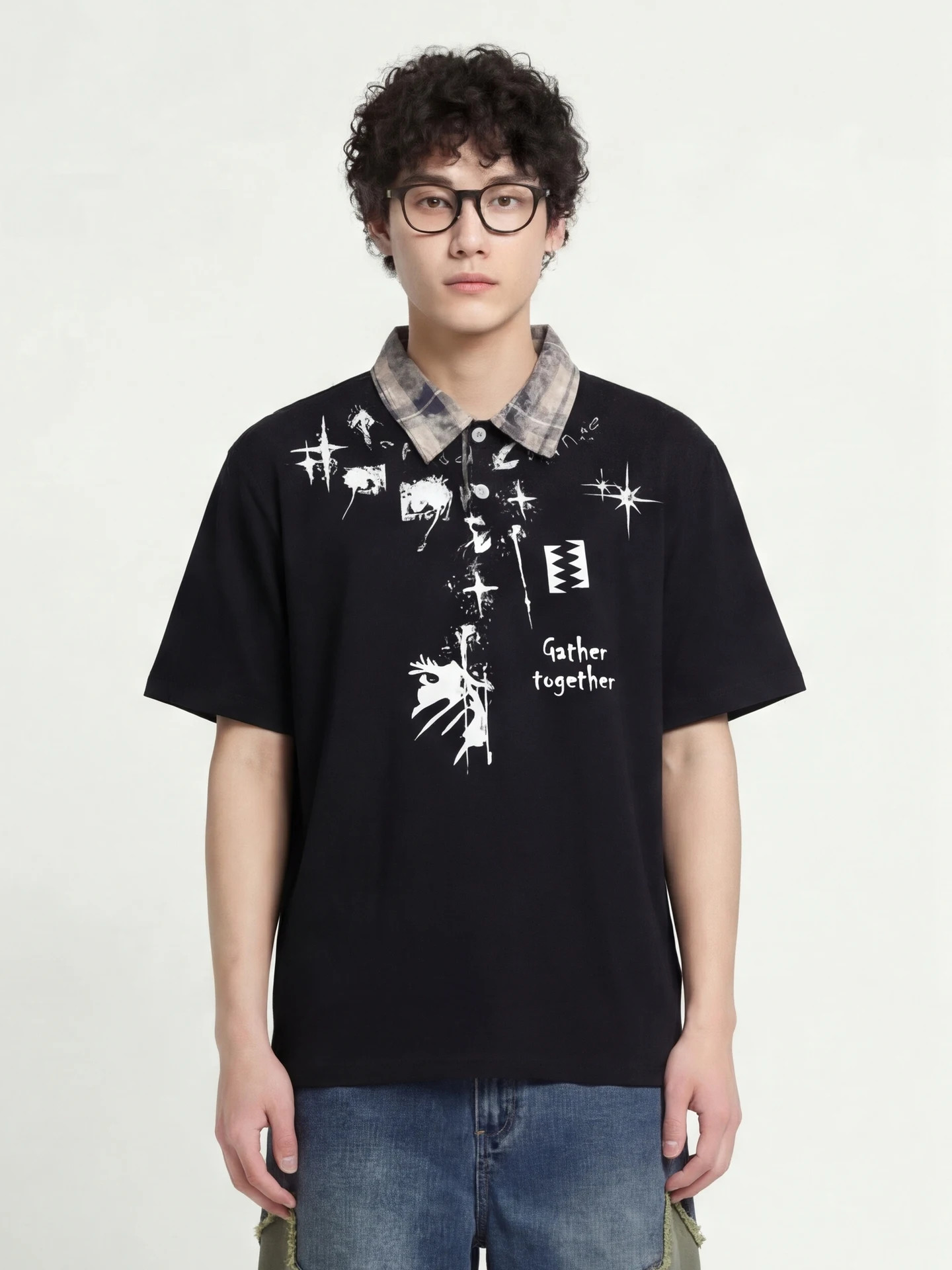 Loose Unisex Summer Casual Shirt Short Sleeve Splashed Ink T-shirt Breathable Cotton Polyester Blend Fashionable Youthwear
Loose Unisex Summer Casual Shirt Short Sleeve Splashed Ink T-shirt Breathable Cotton Polyester Blend Fashionable Youthwear