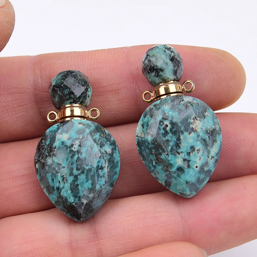 APDGG 2 Pcs Natural Green Turquoise Stone Perfume bottle Charms Pendant Jewelry Making DIY
APDGG 2 Pcs Natural Green Turquoise Stone Perfume bottle Charms Pendant Jewelry Making DIY