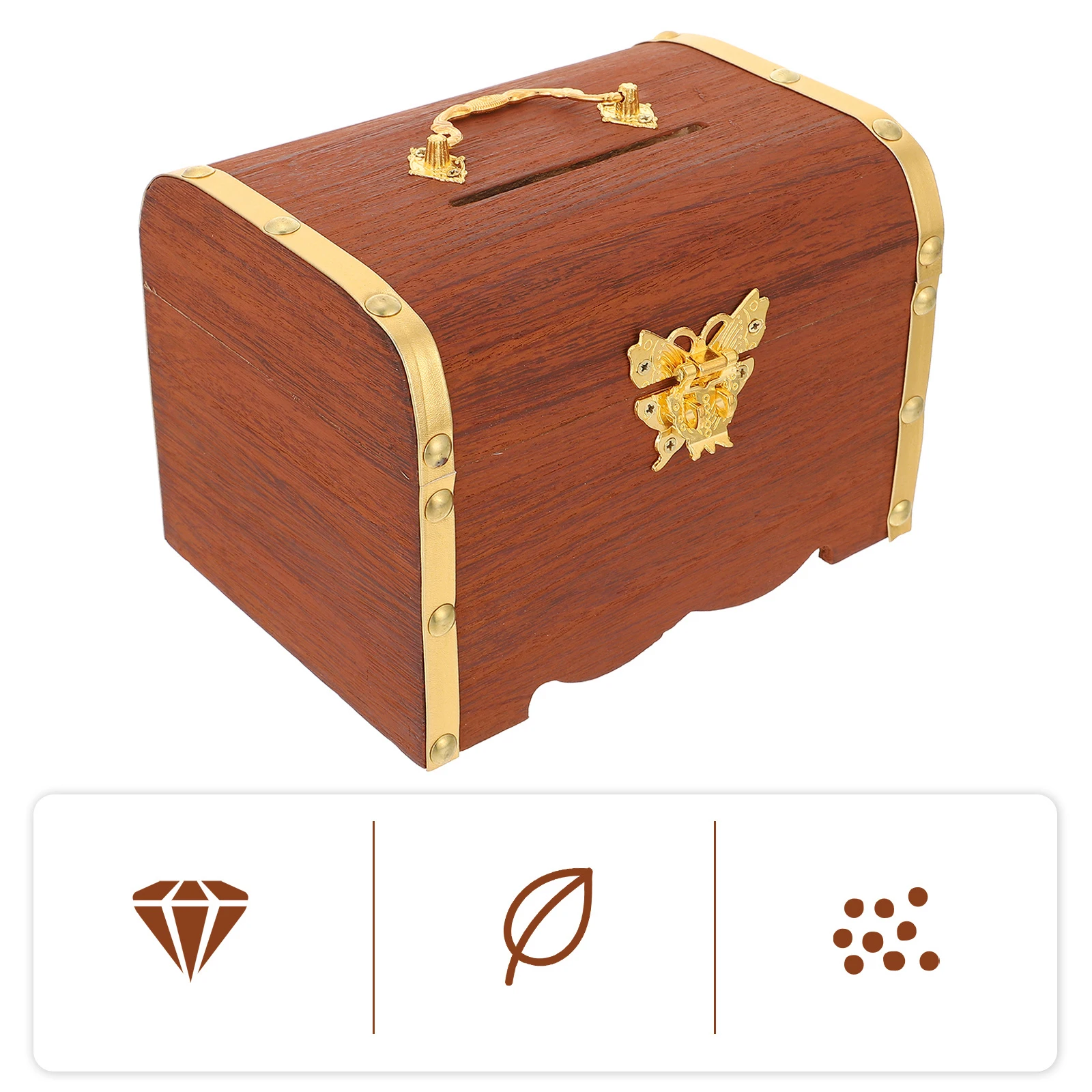 Wooden Coin Bank Piggy Money Container Large Size Treasure Chest Wood Coin Case Lock Storage Box Home Decor
Wooden Coin Bank Piggy Money Container Large Size Treasure Chest Wood Coin Case Lock Storage Box Home Decor