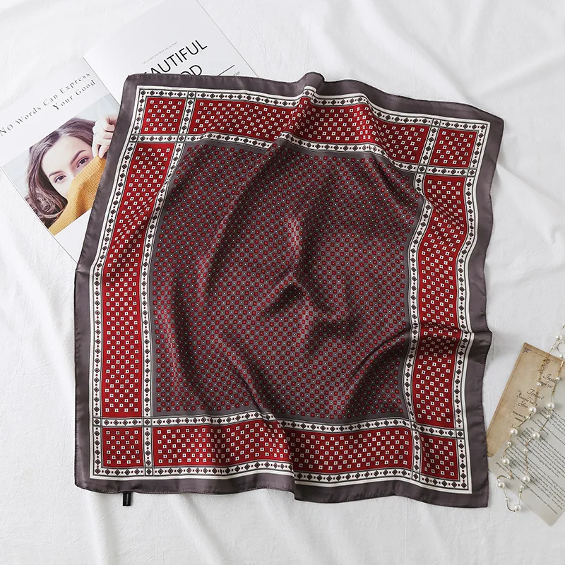 5Colors Luxury Geometry Plaid Silk Square Scarf 70cm Retro Bandana Neckerchief Hijab Shawl Bag Scarf Elegant Head Wrap Women Men
5Colors Luxury Geometry Plaid Silk Square Scarf 70cm Retro Bandana Neckerchief Hijab Shawl Bag Scarf Elegant Head Wrap Women Men