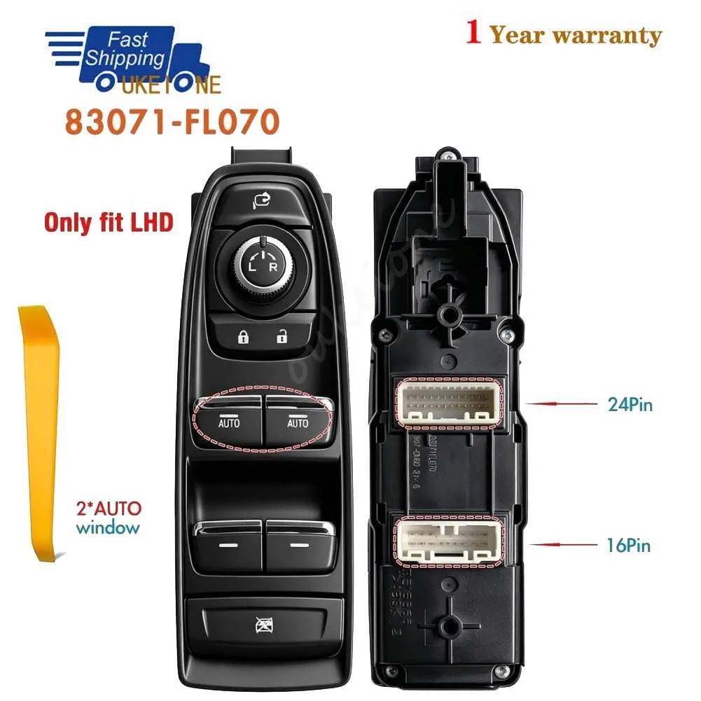 For Subaru Forester 2017 2018 2019 2020 2021 2022 2023 LHD Driver Side Electric Power Lifter Window Switch Button 83071-FL070
For Subaru Forester 2017 2018 2019 2020 2021 2022 2023 LHD Driver Side Electric Power Lifter Window Switch Button 83071-FL070