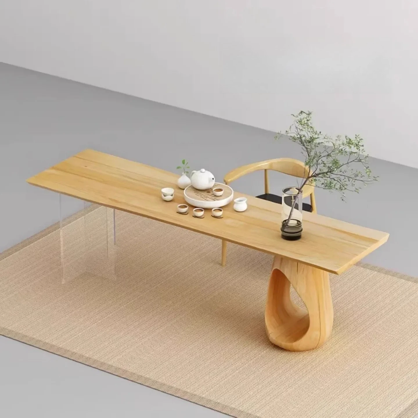 AA Solid Wood Tea Table Chair Acrylic Suspended Log Rectangle Tea Table Ash Wood Long Table
AA Solid Wood Tea Table Chair Acrylic Suspended Log Rectangle Tea Table Ash Wood Long Table
