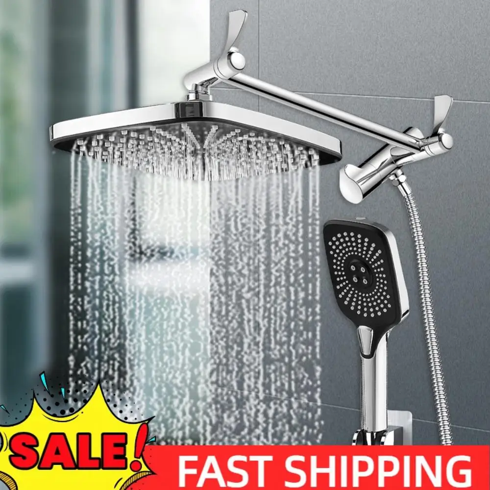 12 Inch Rainfall Fixed Shower Head/Handheld Shower Head Combo 3+1 Settings Top Spray Wall-Mount Shower Set In Wall Shower System
12 Inch Rainfall Fixed Shower Head/Handheld Shower Head Combo 3+1 Settings Top Spray Wall-Mount Shower Set In Wall Shower System