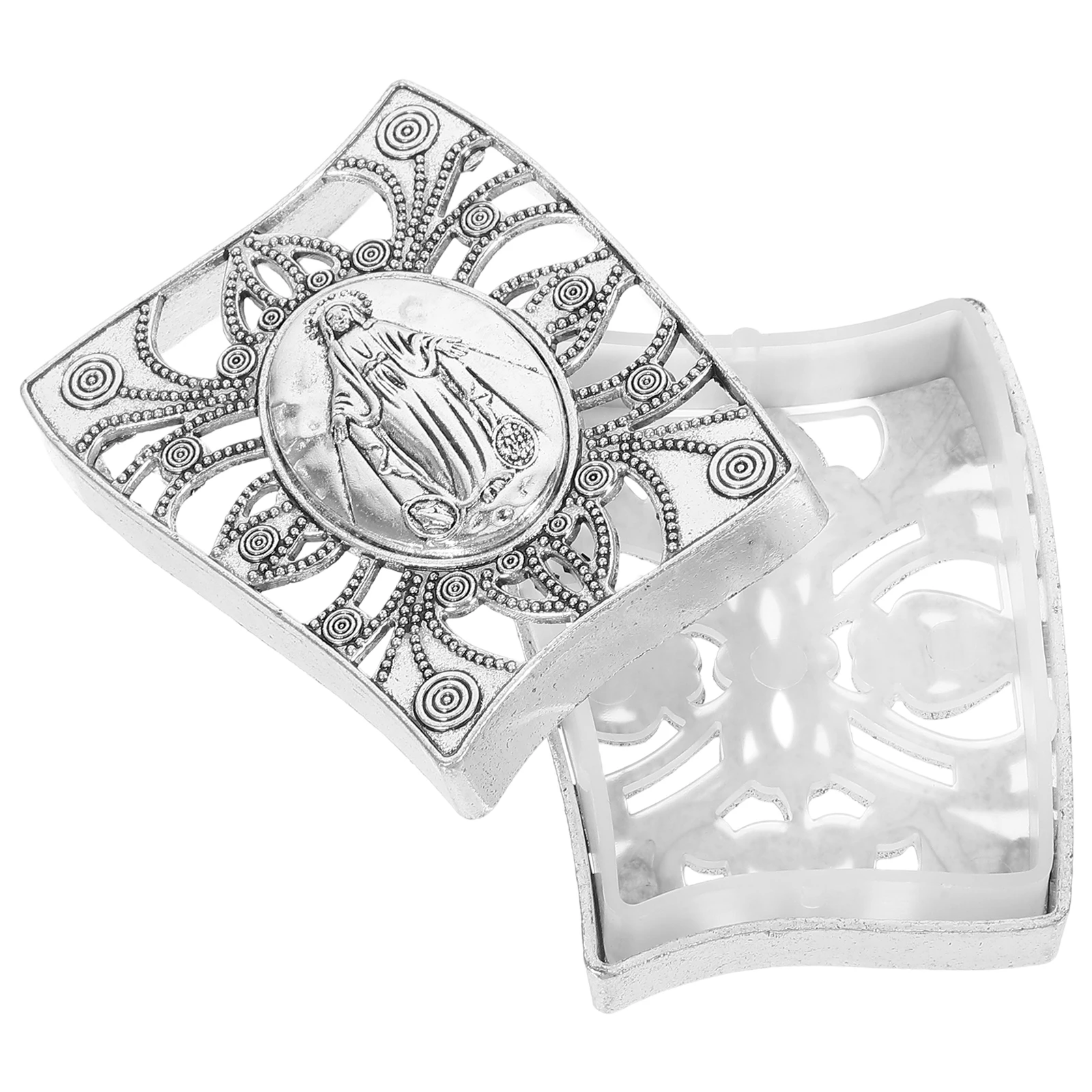 Rosary Box Vintage Bead Storage Cases Zinc Alloy Necklace Holder Jewelry Boxes Decorative Hollow Design Catholic Bracelets Gifts
Rosary Box Vintage Bead Storage Cases Zinc Alloy Necklace Holder Jewelry Boxes Decorative Hollow Design Catholic Bracelets Gifts