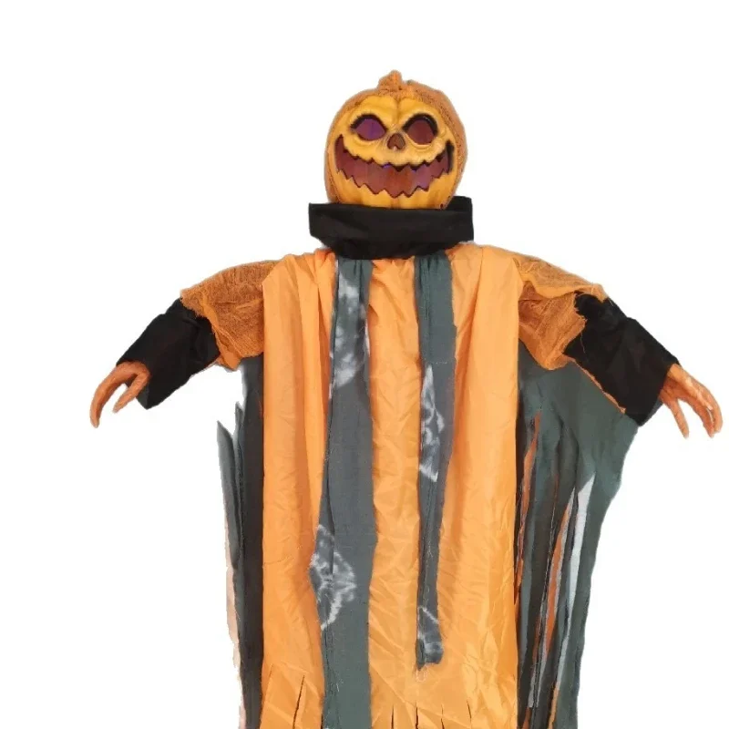 Halloween new pumpkin scarecrow standing big ghost luminous sound Amazon popular decoration props
Halloween new pumpkin scarecrow standing big ghost luminous sound Amazon popular decoration props