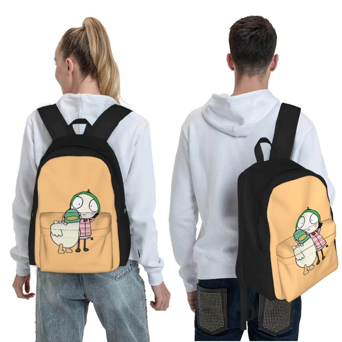 Sarah And Duck Having Fun Student Backpack School Bag Hiking Travel Daypack for Men Women Fashion Bookbag Shoulder Bags
Sarah And Duck Having Fun Student Backpack School Bag Hiking Travel Daypack for Men Women Fashion Bookbag Shoulder Bags