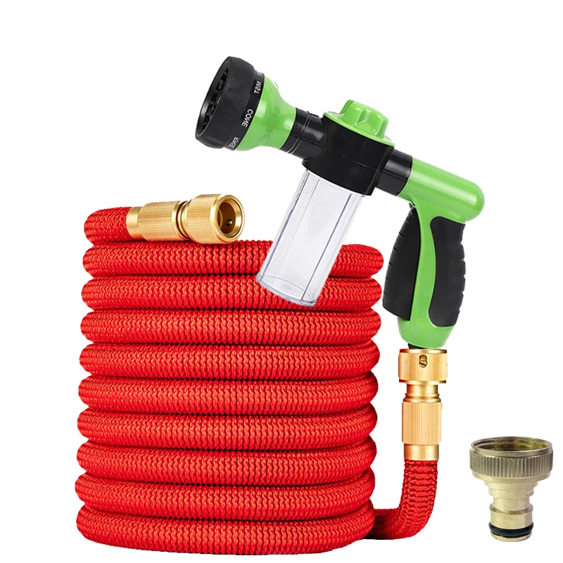 Garden Water Hose Expandable Double Metal Connector High Pressure Pvc Reel Magic Water Pipes for Garden Farm Irrigation Car Wash
Garden Water Hose Expandable Double Metal Connector High Pressure Pvc Reel Magic Water Pipes for Garden Farm Irrigation Car Wash